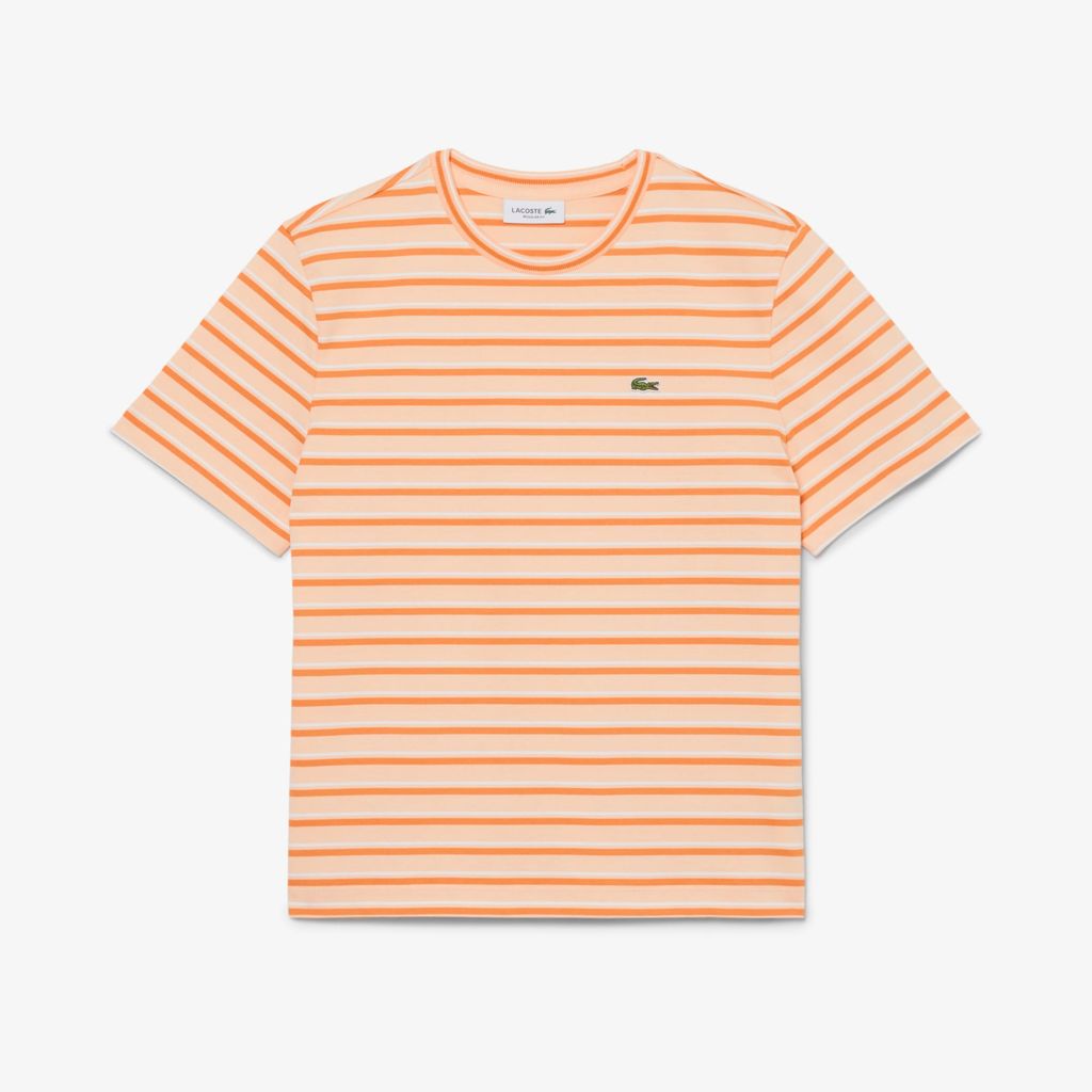 Áo Thun Lacoste Nữ Dáng Suông Jersey Sọc