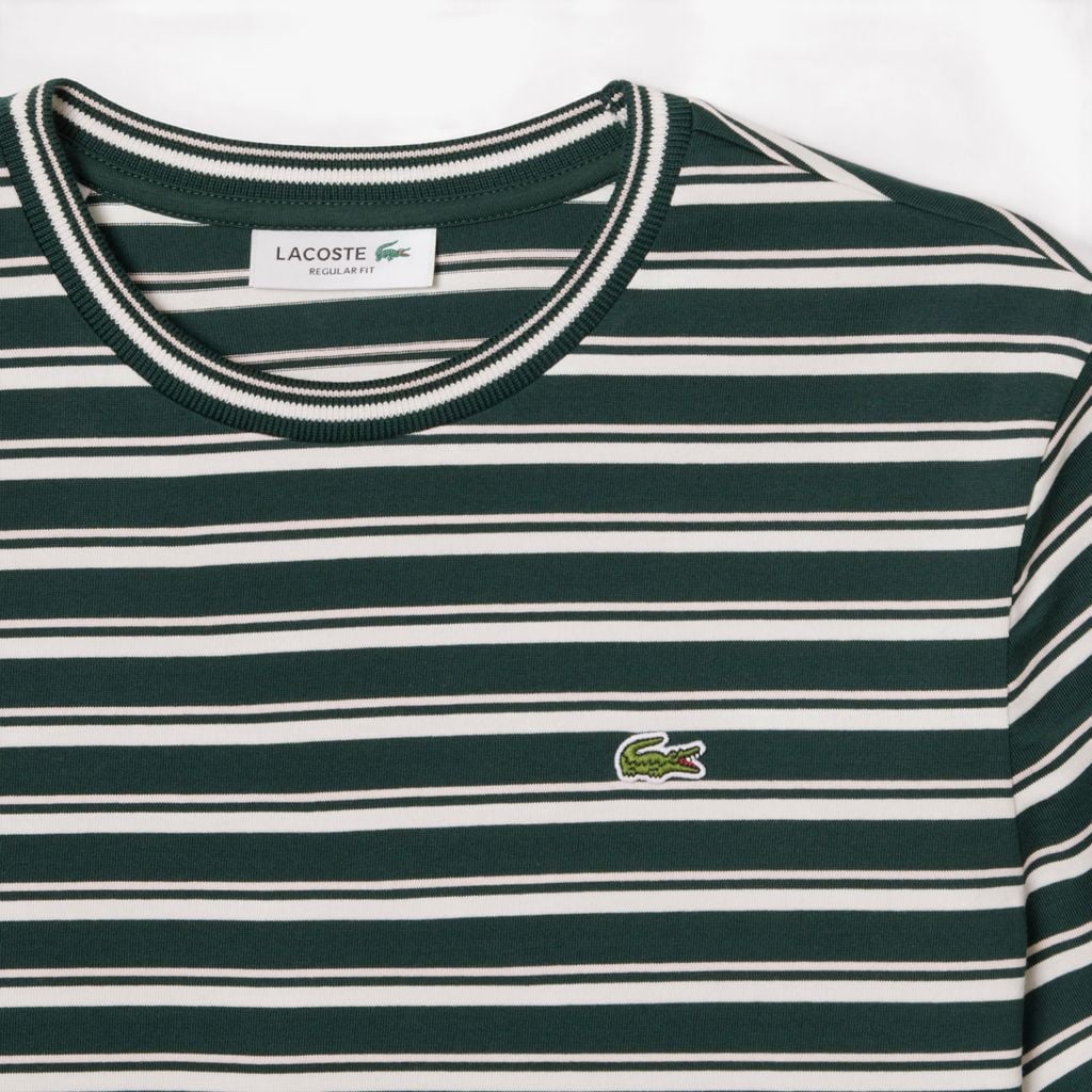 Áo Thun Lacoste Nữ Dáng Suông Jersey Sọc