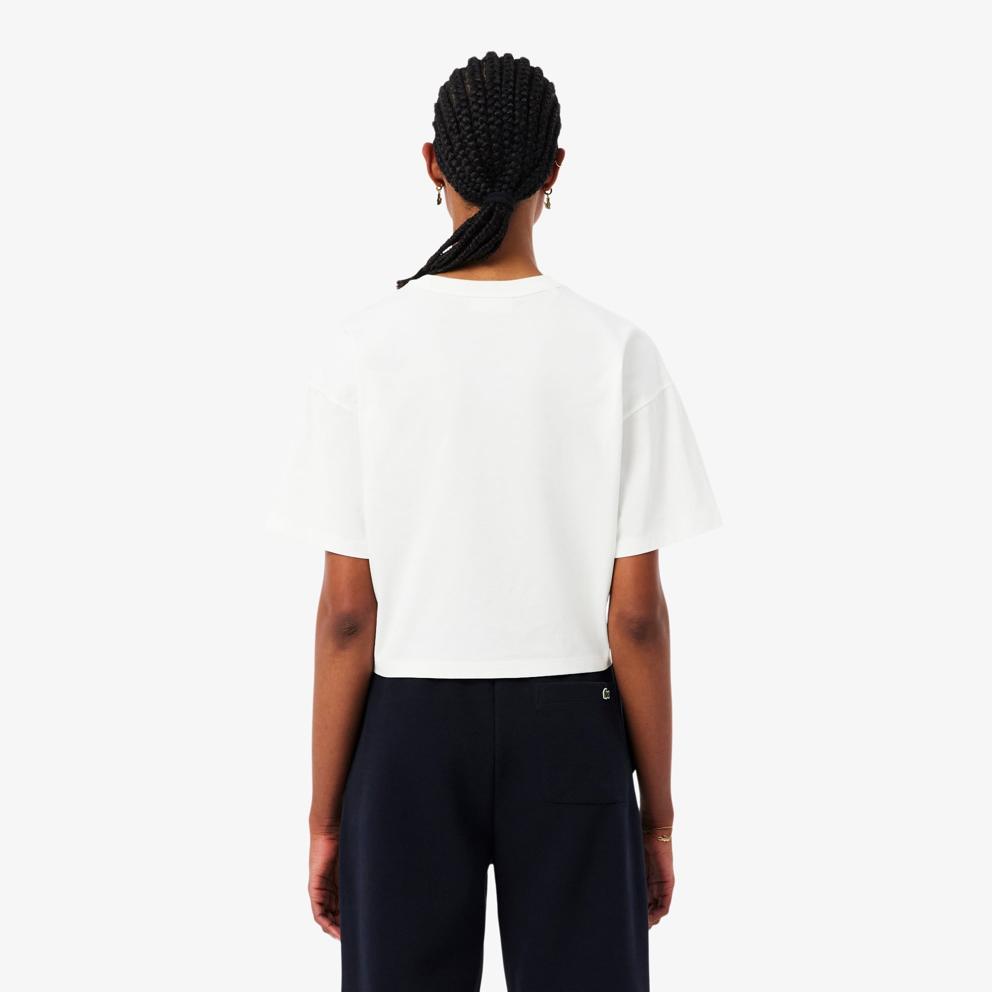 Áo Thun Lacoste Nữ Dáng Rộng Chất Liệu Cotton Jersey Phong Cách Thường Ngày