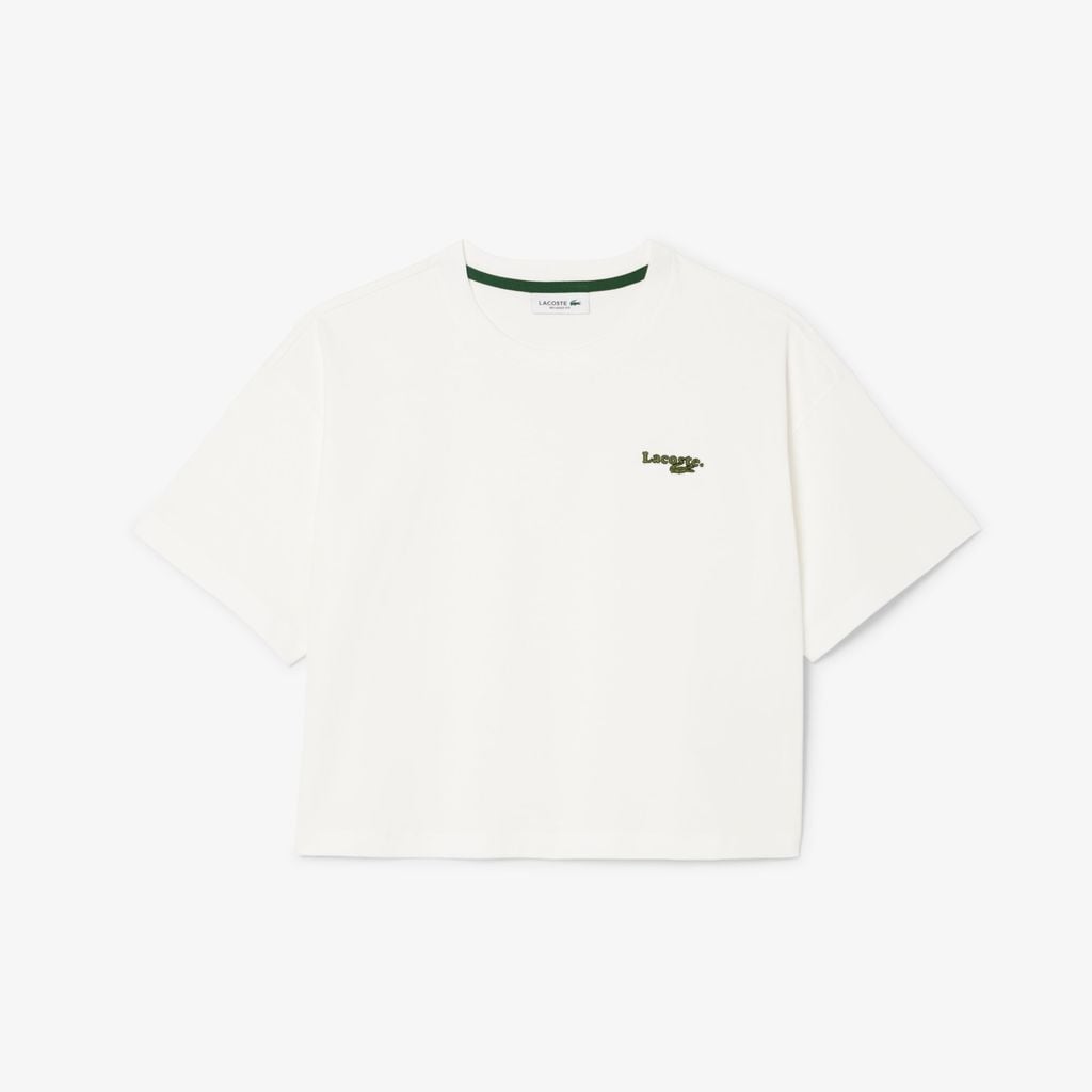 Áo Thun Lacoste Nữ Dáng Rộng Chất Liệu Cotton Jersey Phong Cách Thường Ngày