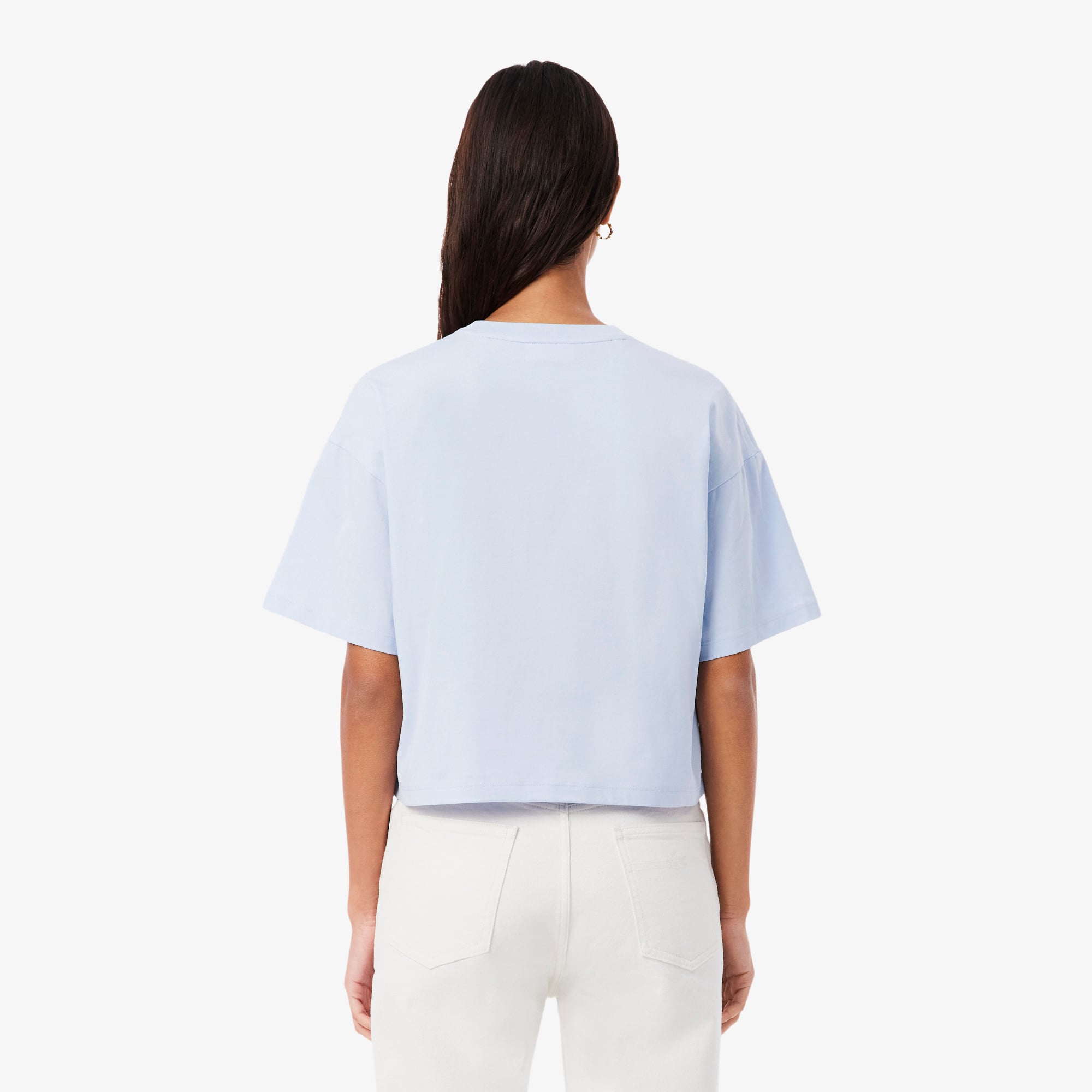 Áo Thun Lacoste Nữ Dáng Rộng Chất Liệu Cotton Jersey Phong Cách Thường Ngày