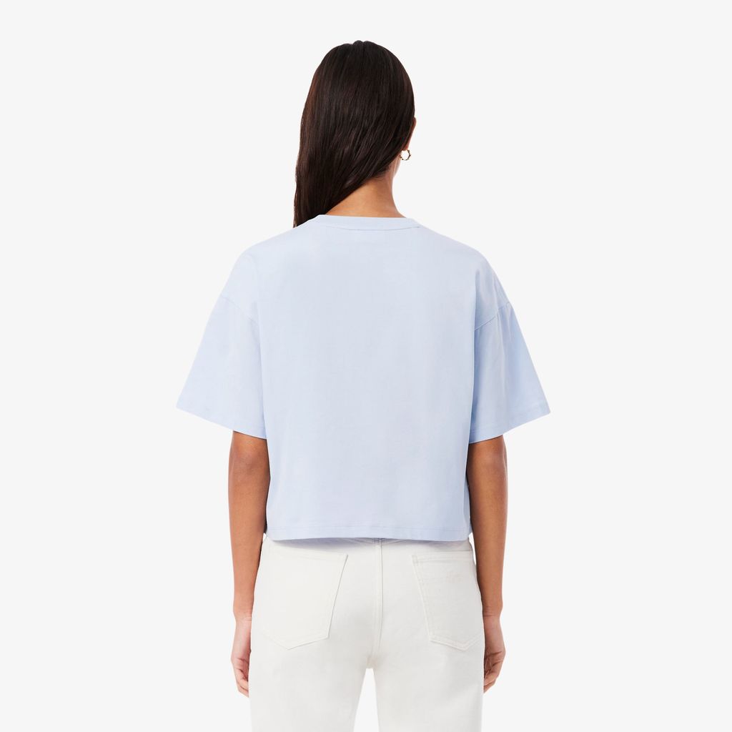 Áo Thun Lacoste Nữ Dáng Rộng Chất Liệu Cotton Jersey Phong Cách Thường Ngày