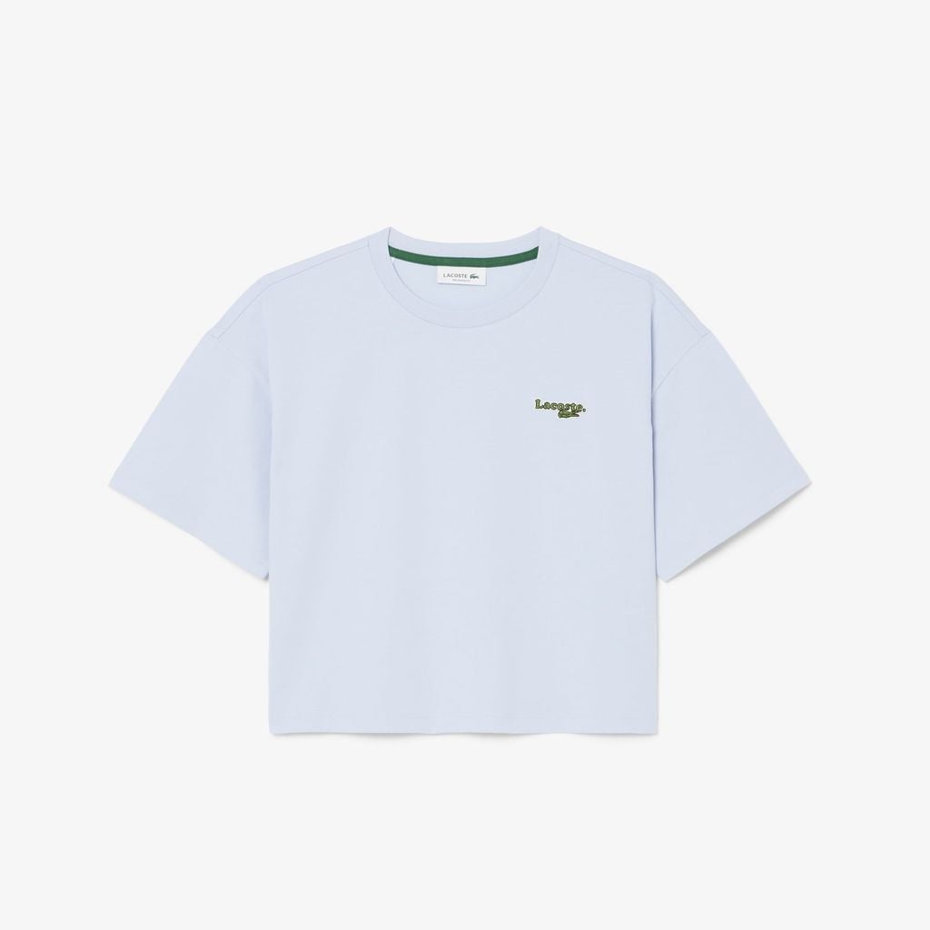 Áo Thun Lacoste Nữ Dáng Rộng Chất Liệu Cotton Jersey Phong Cách Thường Ngày