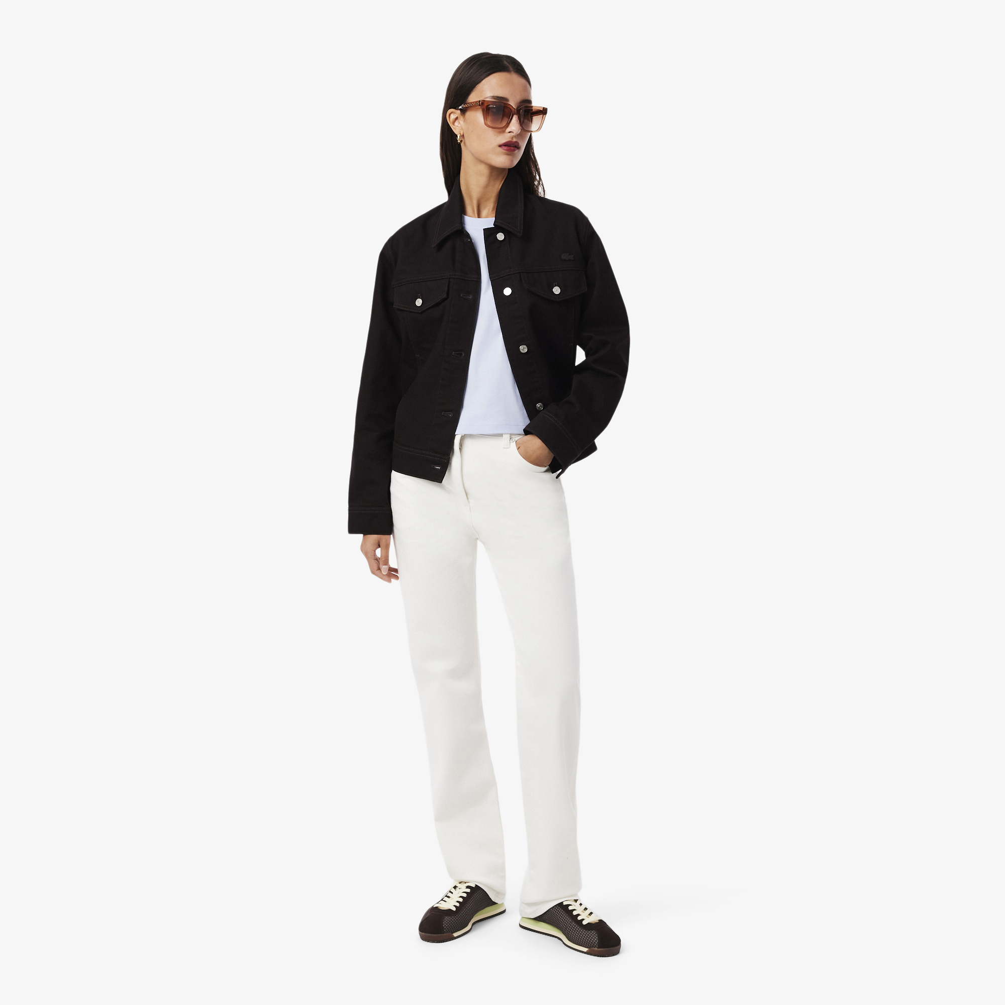 Áo Thun Lacoste Nữ Dáng Rộng Chất Liệu Cotton Jersey Phong Cách Thường Ngày