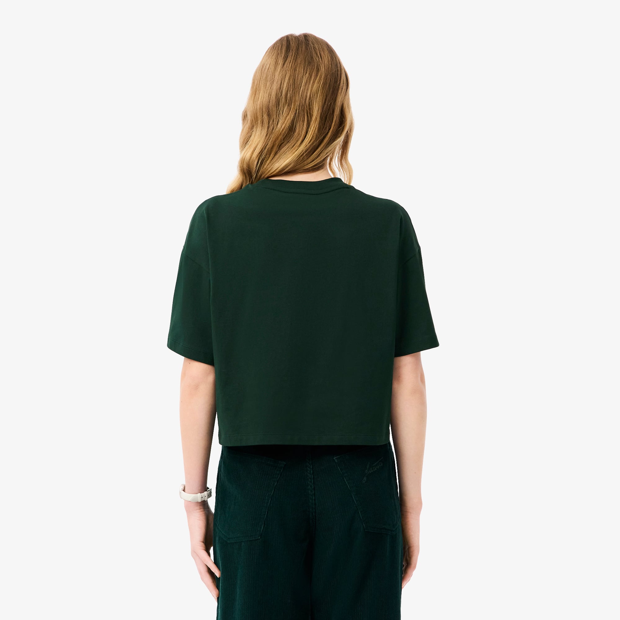 Áo Thun Lacoste Nữ Dáng Rộng Chất Liệu Cotton Jersey Phong Cách Thường Ngày