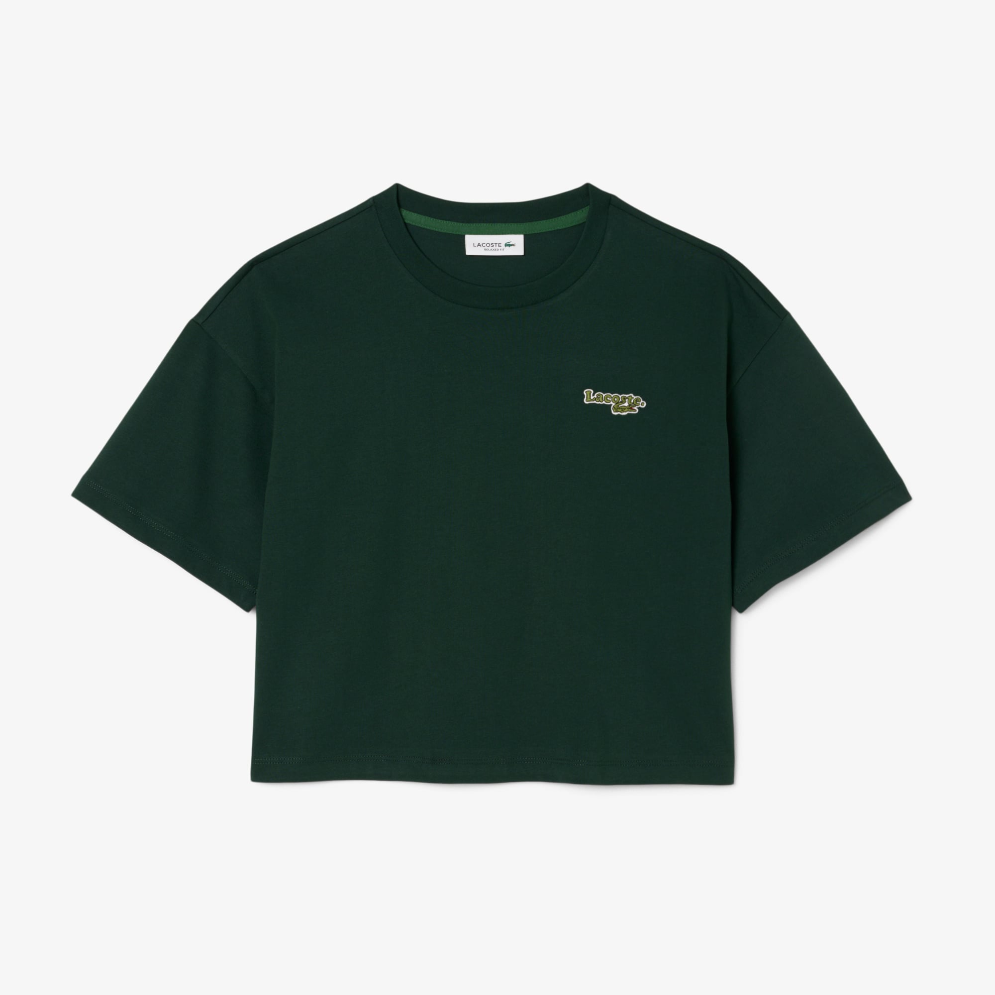 Áo Thun Lacoste Nữ Dáng Rộng Chất Liệu Cotton Jersey Phong Cách Thường Ngày