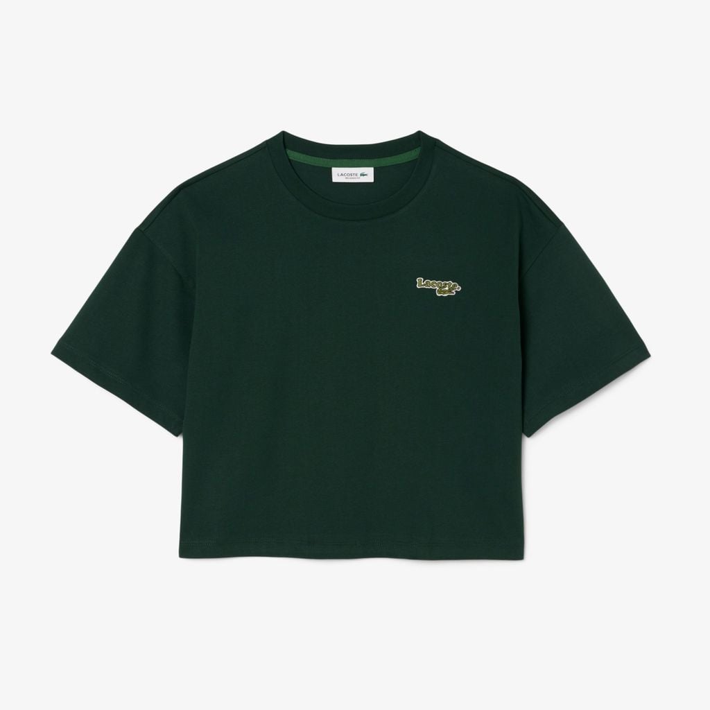 Áo Thun Lacoste Nữ Dáng Rộng Chất Liệu Cotton Jersey Phong Cách Thường Ngày
