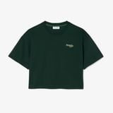 Áo Thun Lacoste Nữ Dáng Rộng Chất Liệu Cotton Jersey Phong Cách Thường Ngày