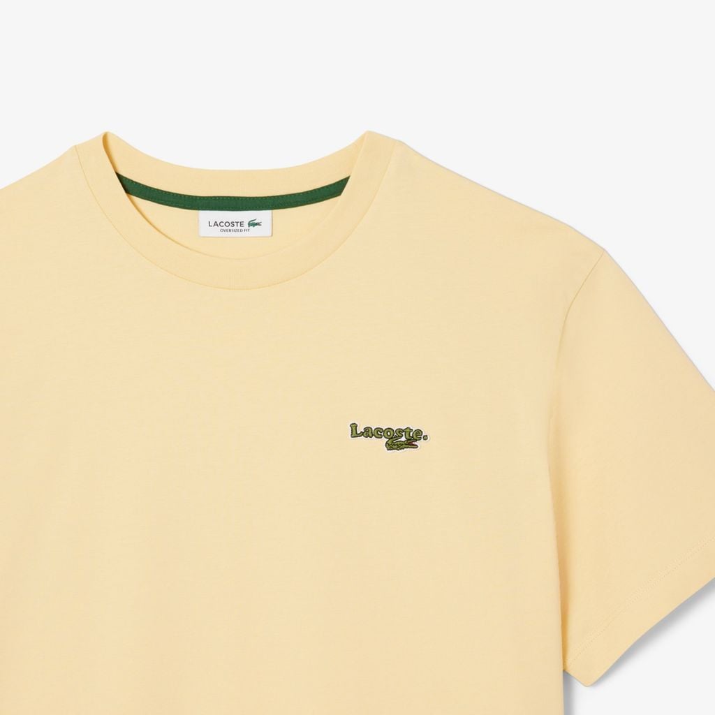 Áo Thun Lacoste Nữ Oversize Dáng Ngắn Chất Liệu Cotton