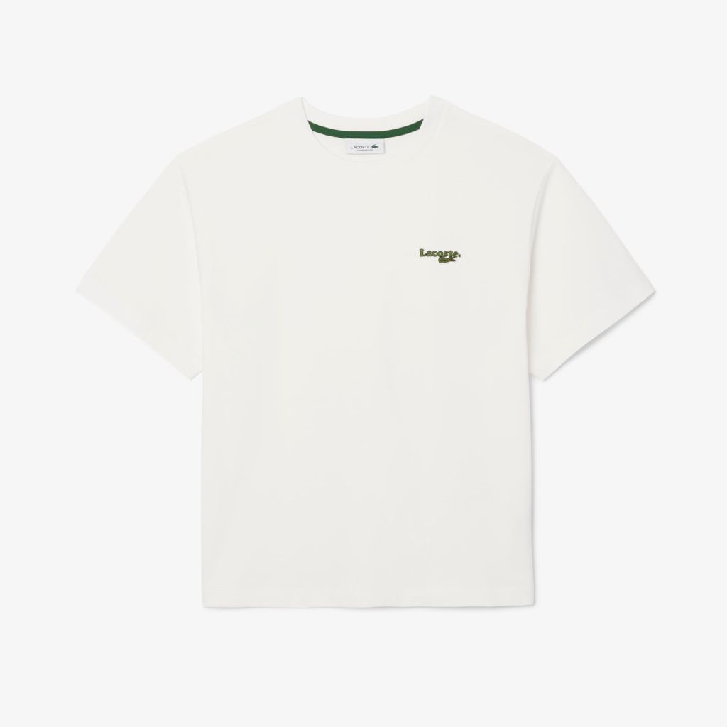 Áo Thun Lacoste Nữ Oversize Dáng Ngắn Chất Liệu Cotton