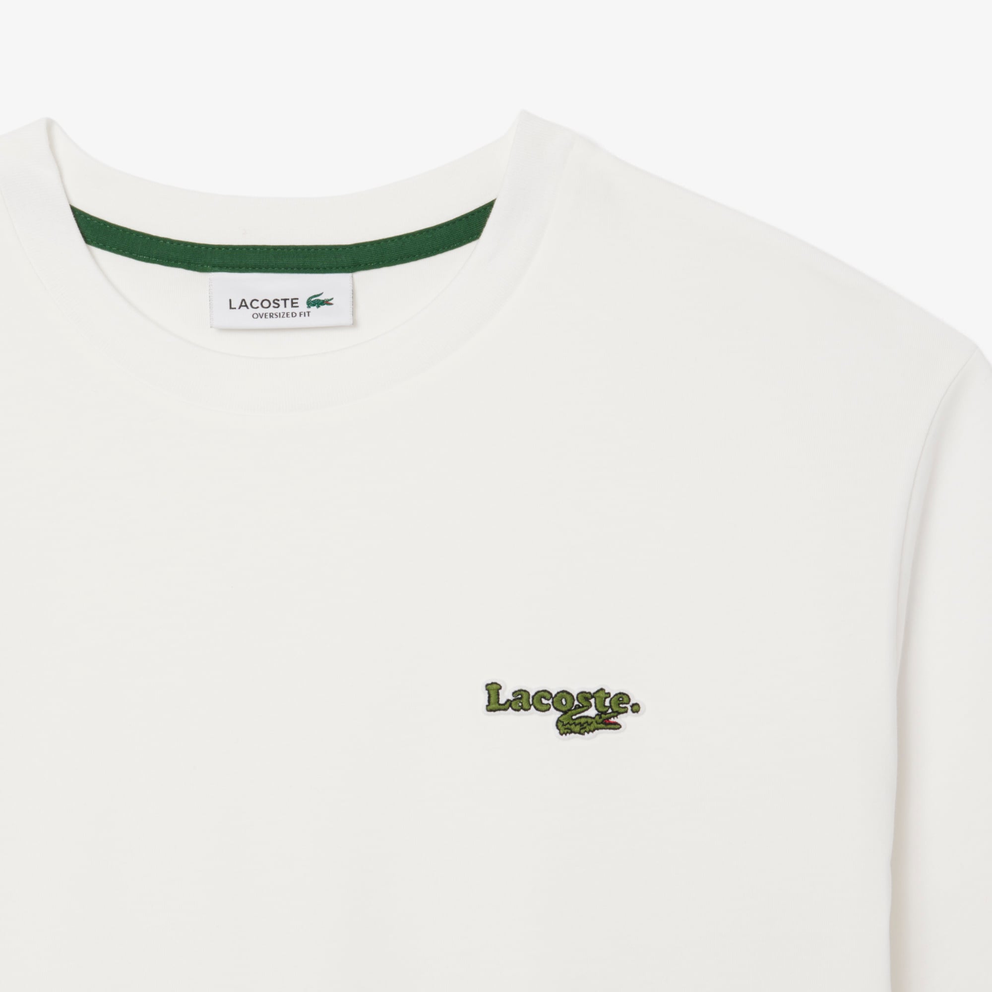 Áo Thun Lacoste Nữ Oversize Dáng Ngắn Chất Liệu Cotton