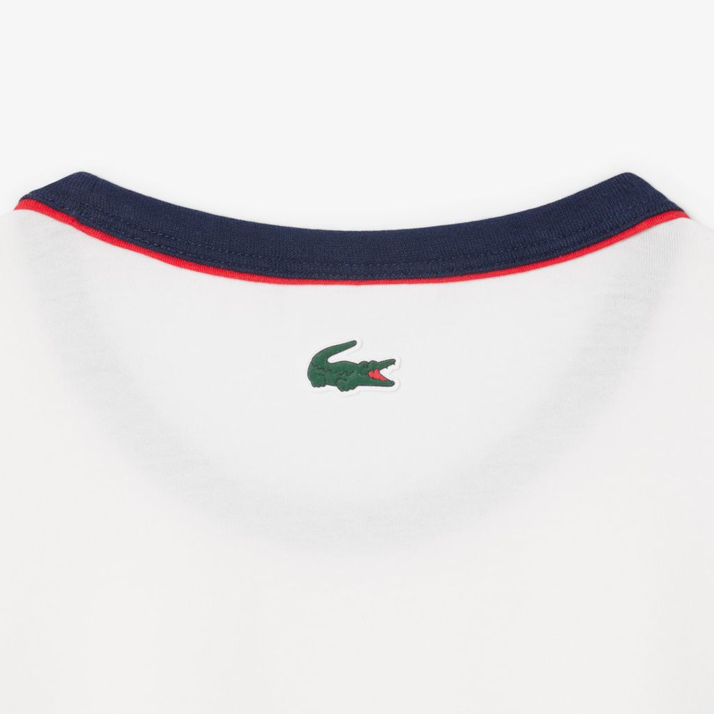 Áo Thun Tennis Lacoste Nữ Ôm Dáng Thoáng Khí Heritage Badge