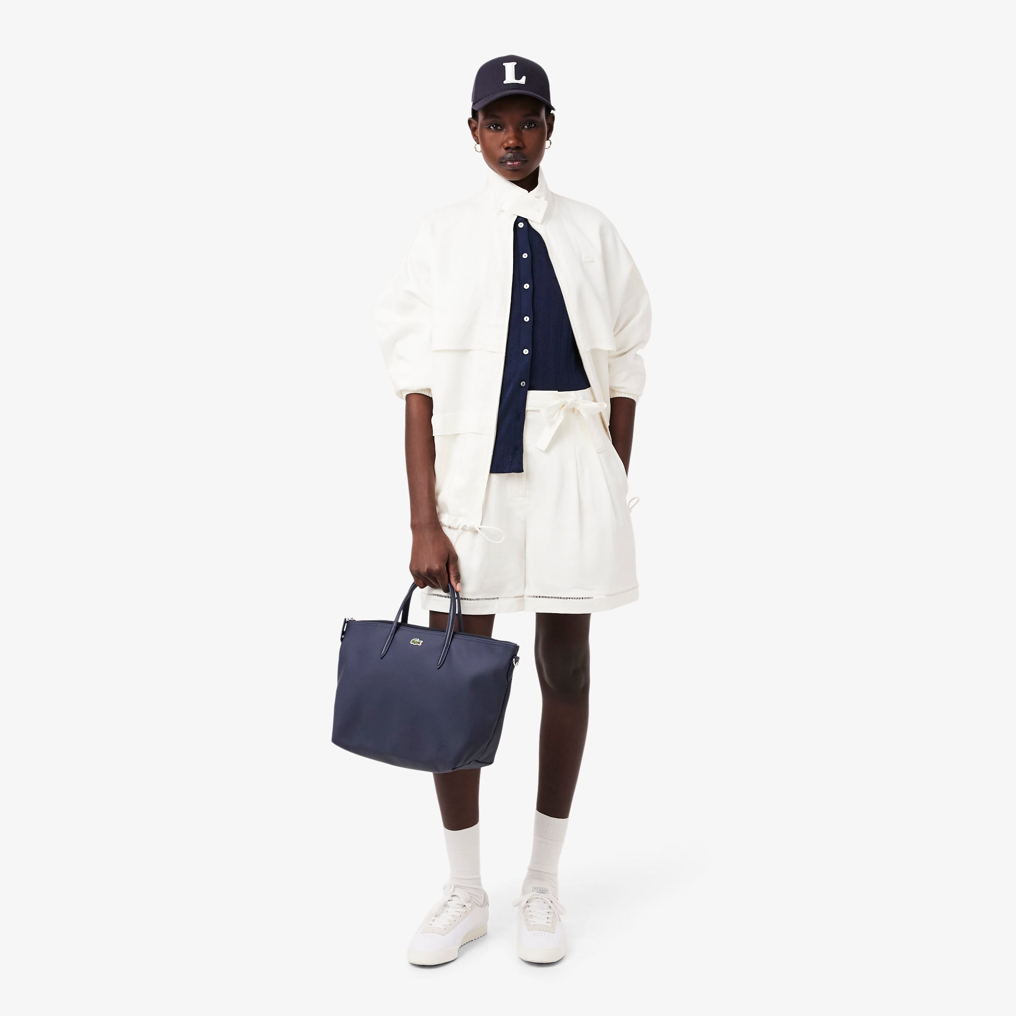 Áo Cardigan Lacoste Nữ Ôm Dáng Chất Liệu Pointelle