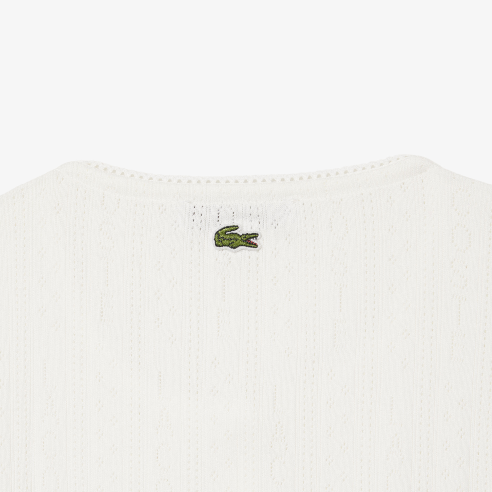 Áo Cardigan Lacoste Nữ Ôm Dáng Chất Liệu Pointelle