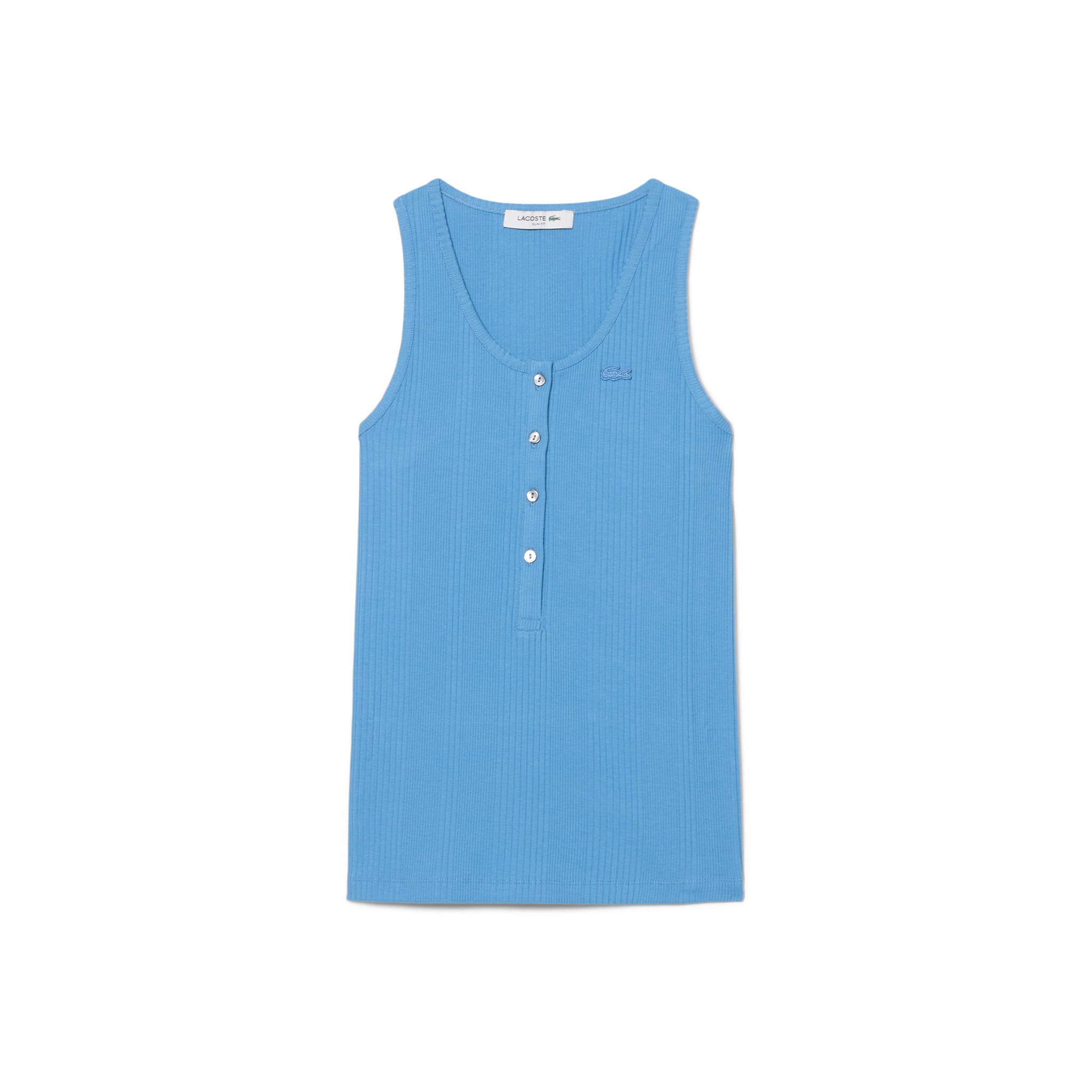 Áo Tank Top Lacoste Nữ Ôm Dáng Chất Liệu Cotton Bo Gân