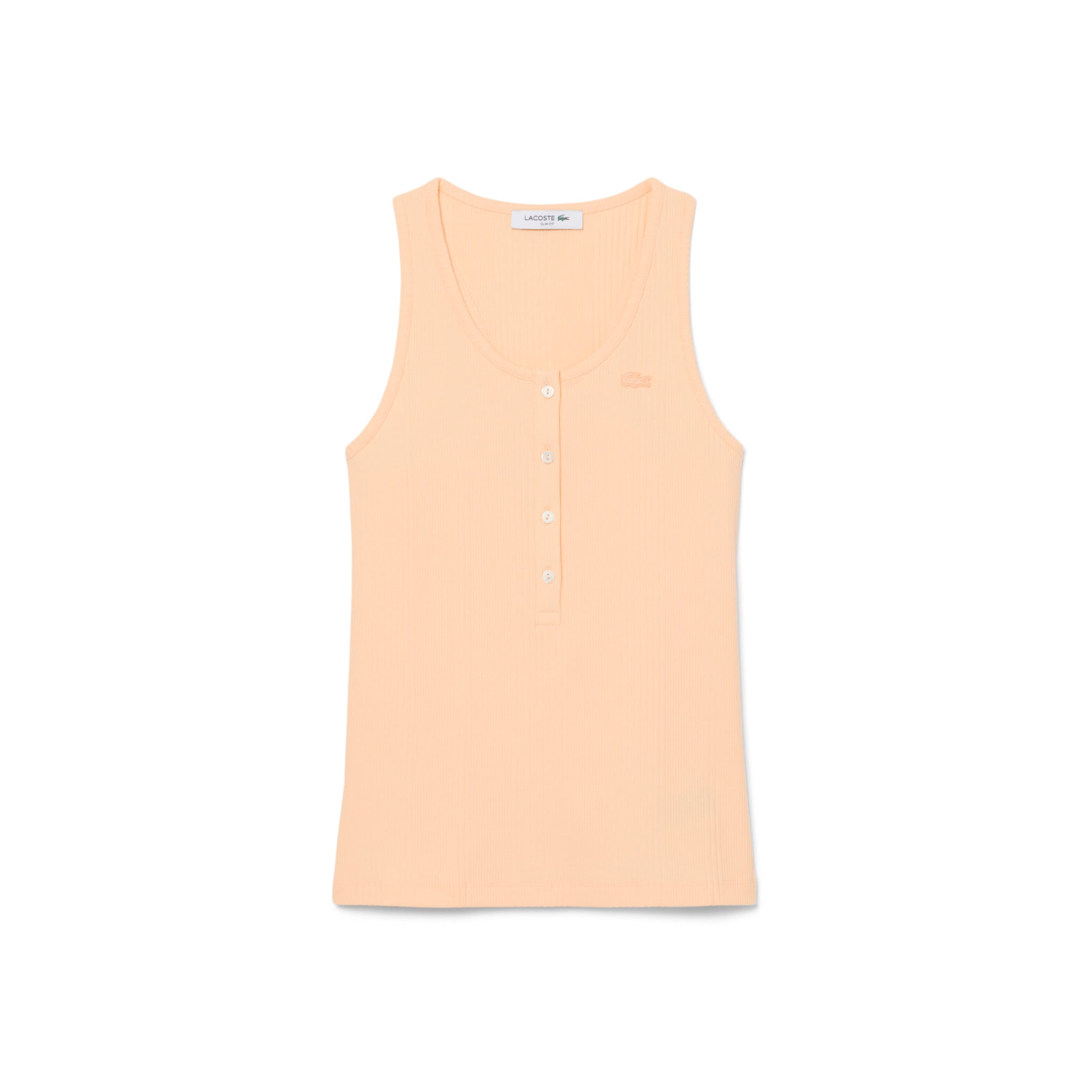 Áo Tank Top Lacoste Nữ Ôm Dáng Chất Liệu Cotton Bo Gân