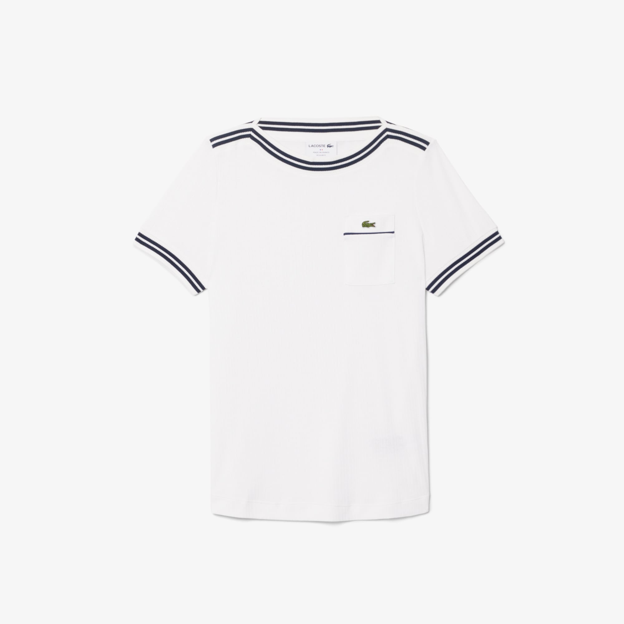 Áo Thun Lacoste Nữ Ôm Dáng Cổ Thuyền Sản Xuất Tại Pháp