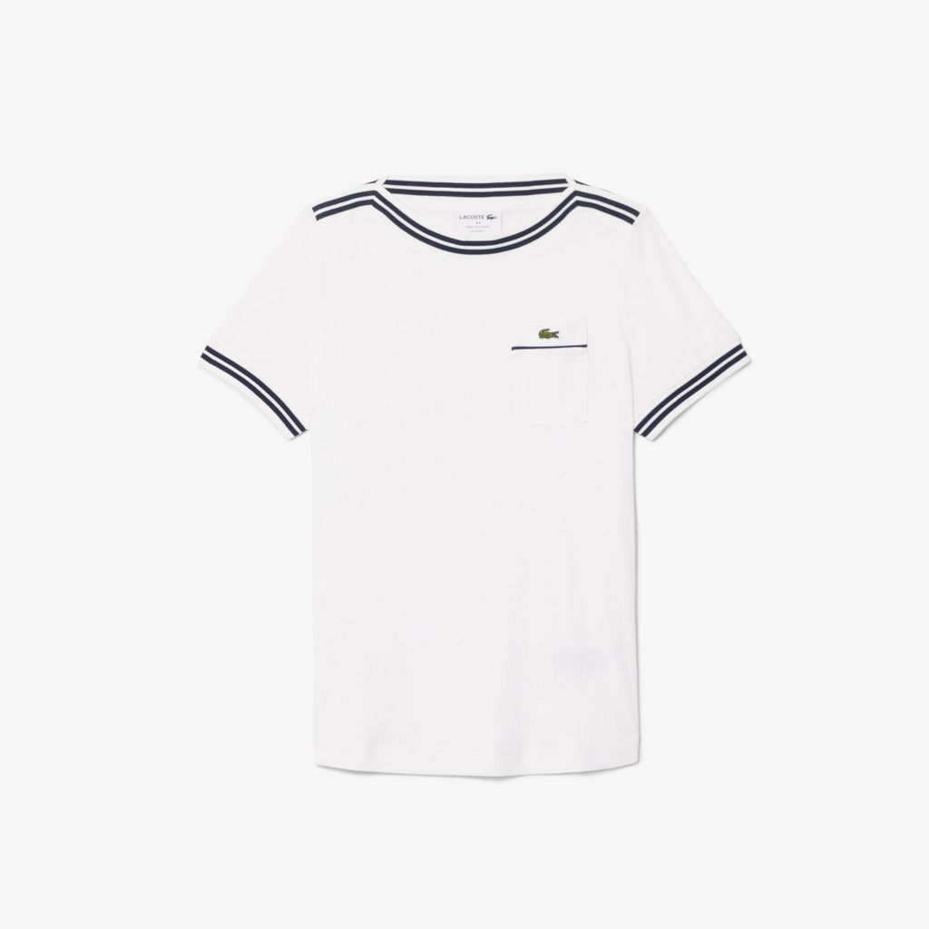 Áo Thun Lacoste Nữ Ôm Dáng Cổ Thuyền Sản Xuất Tại Pháp