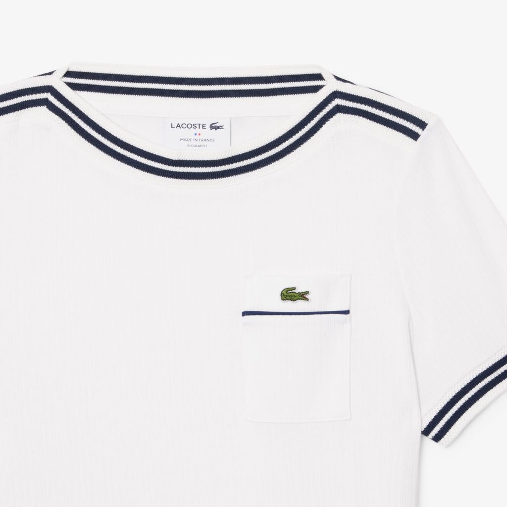 Áo Thun Lacoste Nữ Ôm Dáng Cổ Thuyền Sản Xuất Tại Pháp