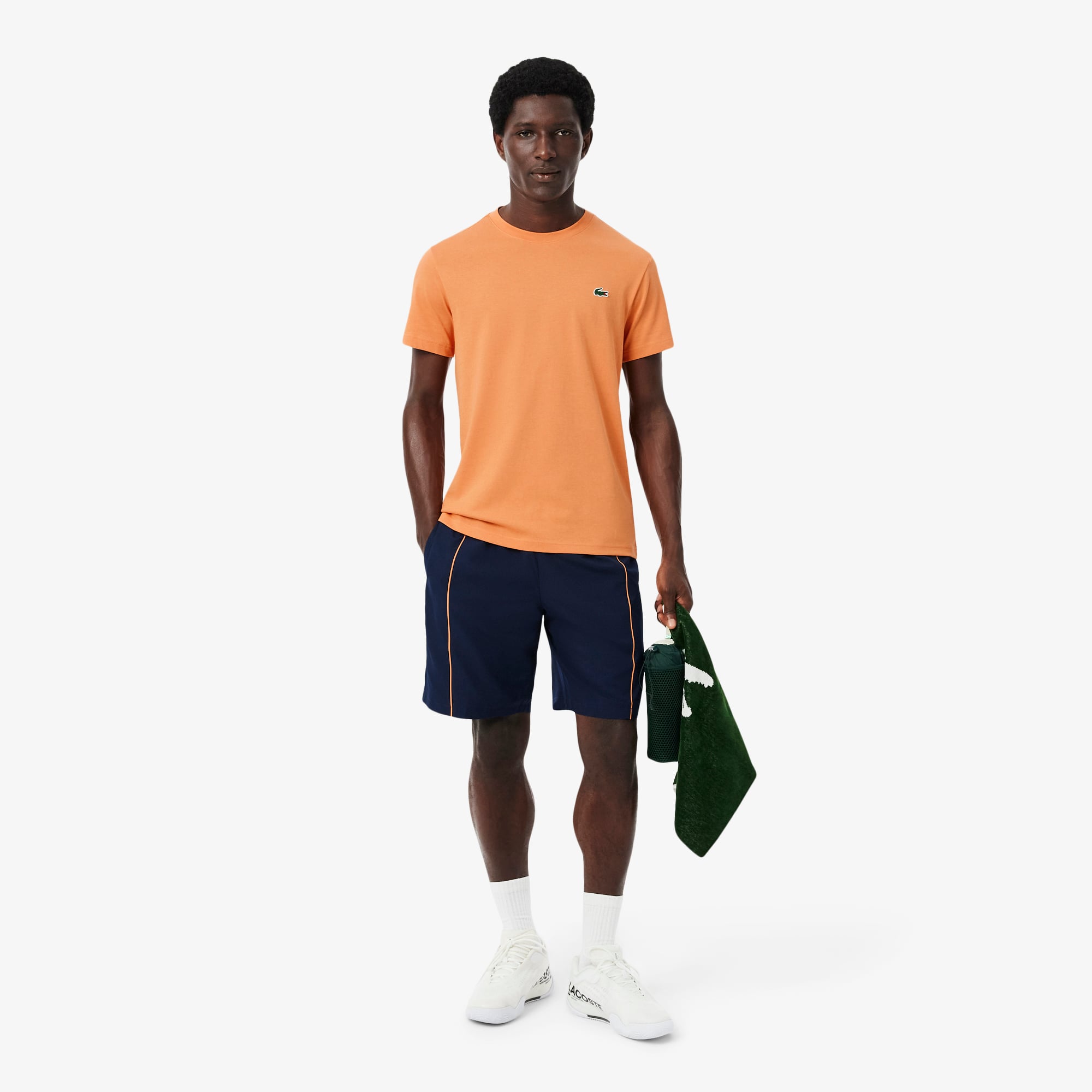 Áo Thun Thể Thao Lacoste Nam Ôm Dáng In Hình Cá Sấu Công Nghệ Thoáng Khí