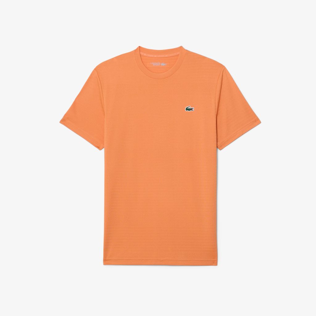 Áo Thun Tennis Lacoste Nam Dáng Suông Dệt Nổi Co Giãn Công Nghệ Thoáng Khí