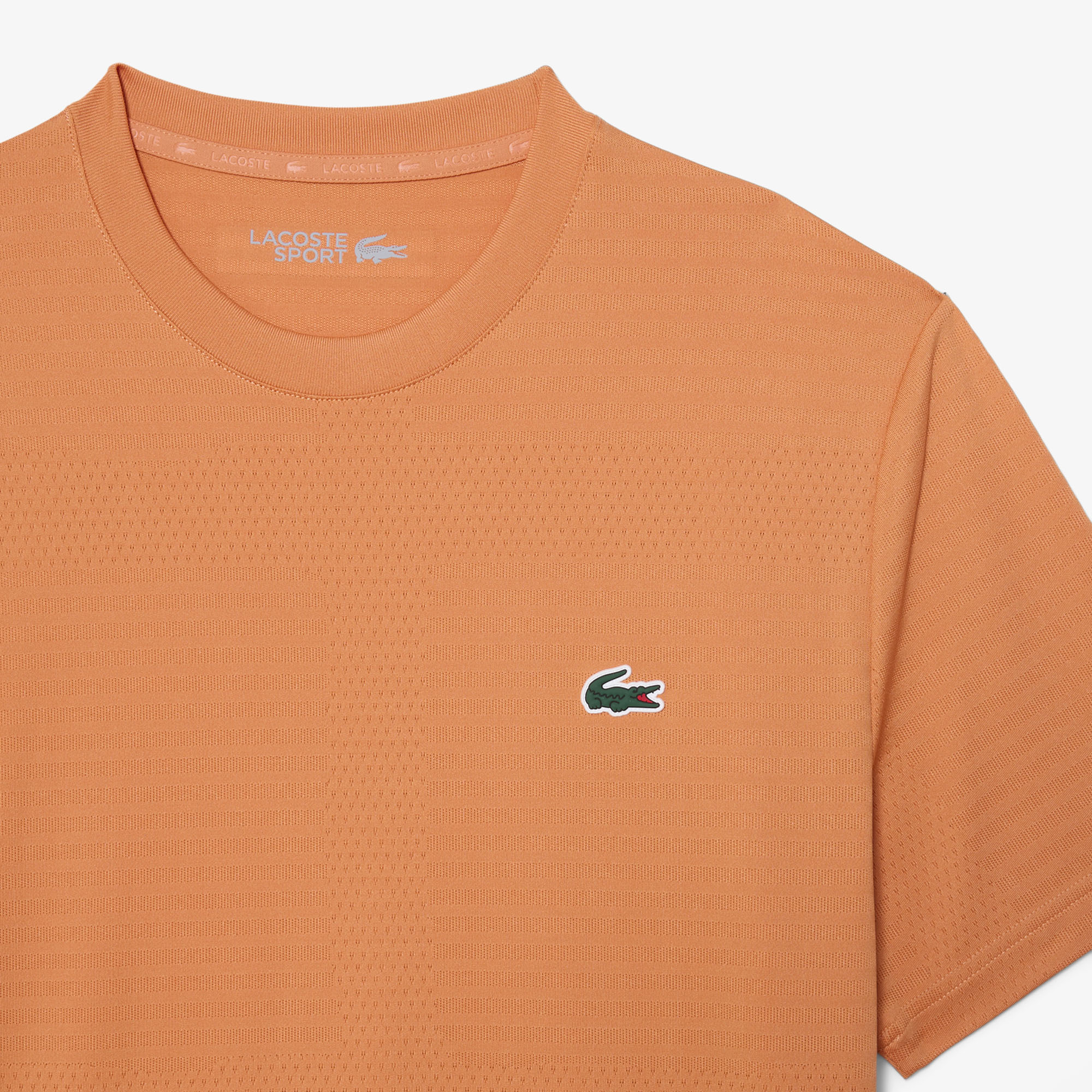Áo Thun Tennis Lacoste Nam Dáng Suông Dệt Nổi Co Giãn Công Nghệ Thoáng Khí