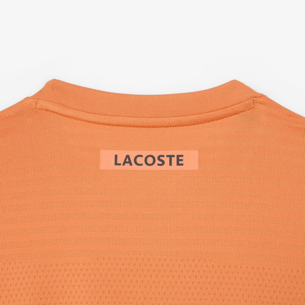 Áo Thun Tennis Lacoste Nam Dáng Suông Dệt Nổi Co Giãn Công Nghệ Thoáng Khí