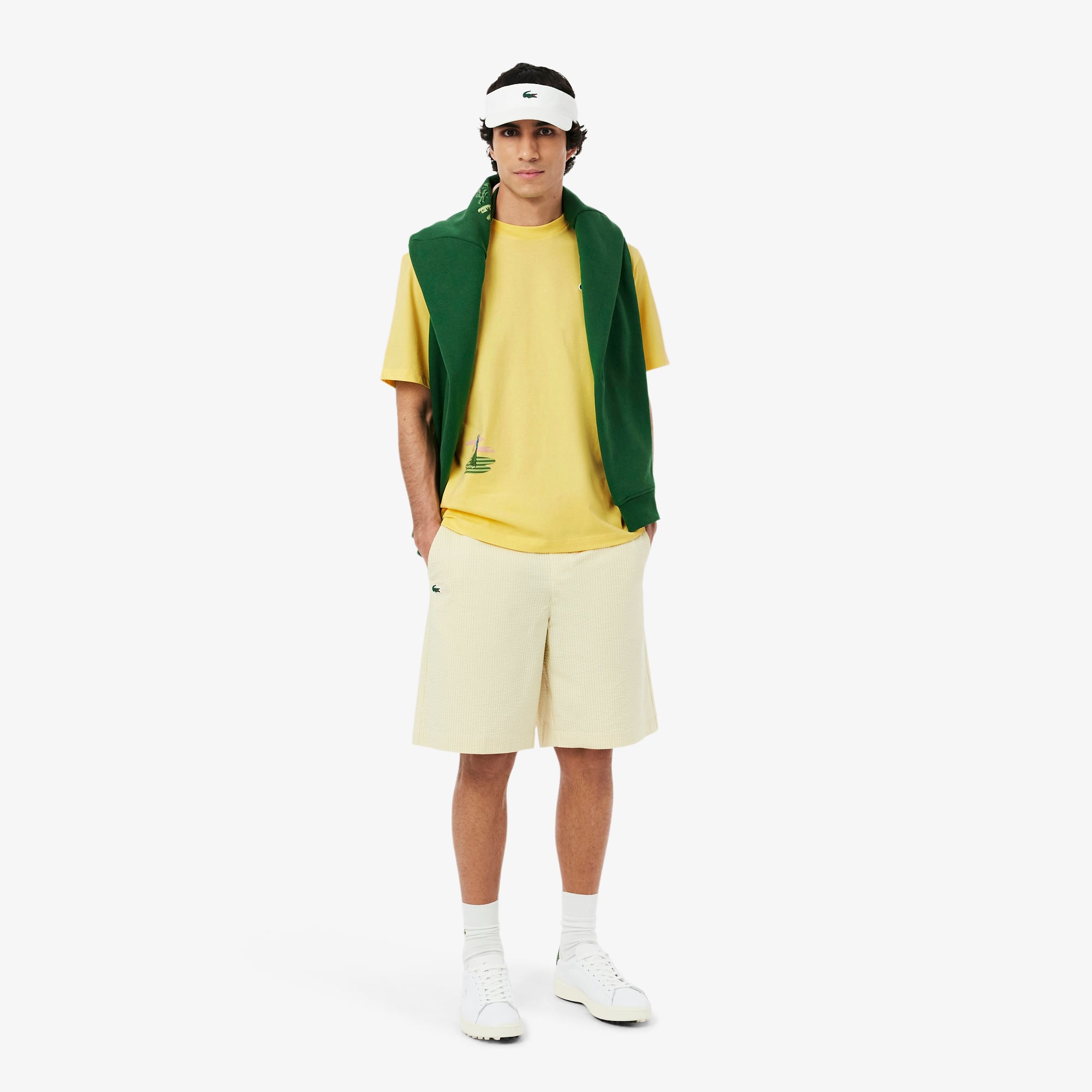 Áo Thun Golf Lacoste Nam Dáng Suông Công Nghệ Thoáng Khí