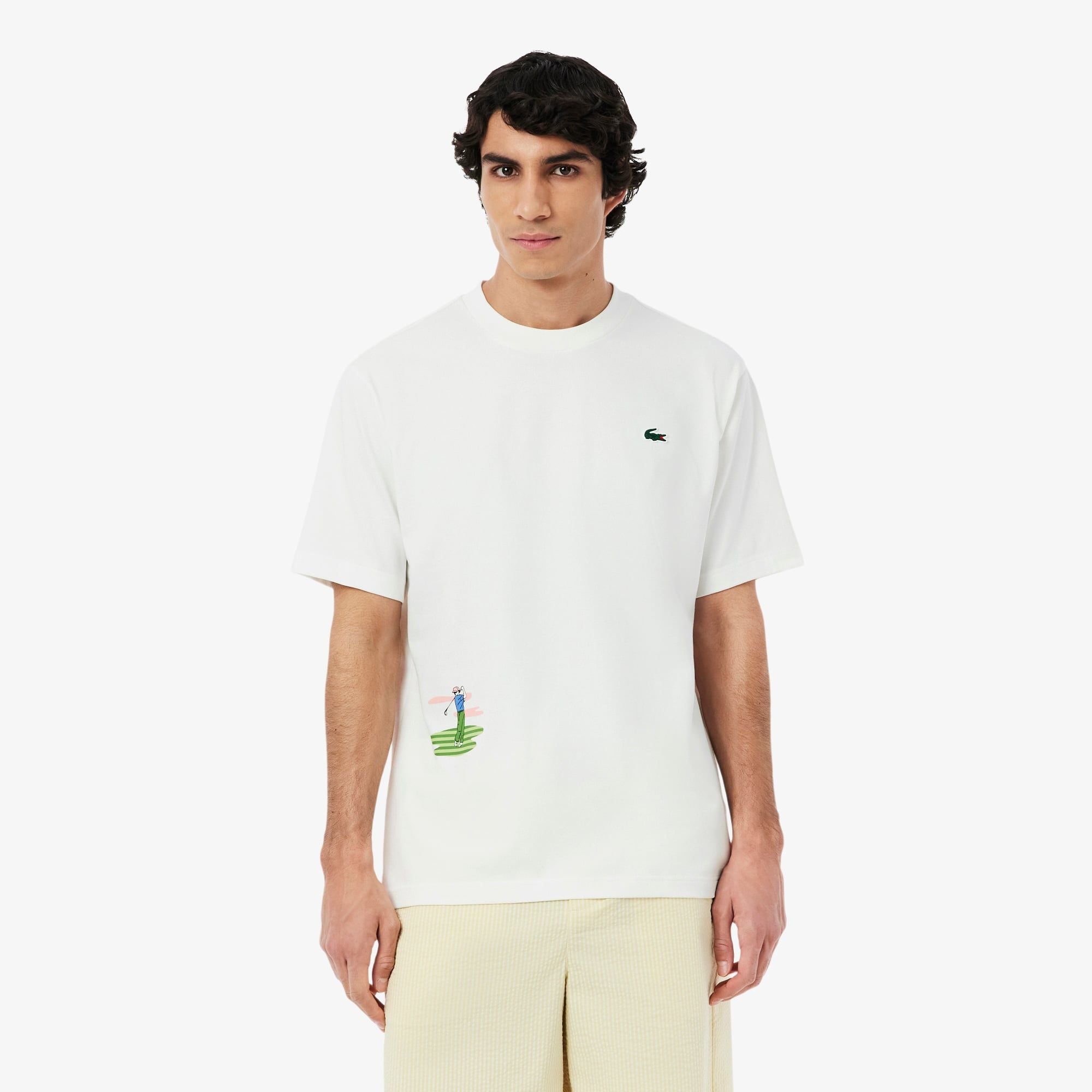 Áo Thun Golf Lacoste Nam Dáng Suông Công Nghệ Thoáng Khí