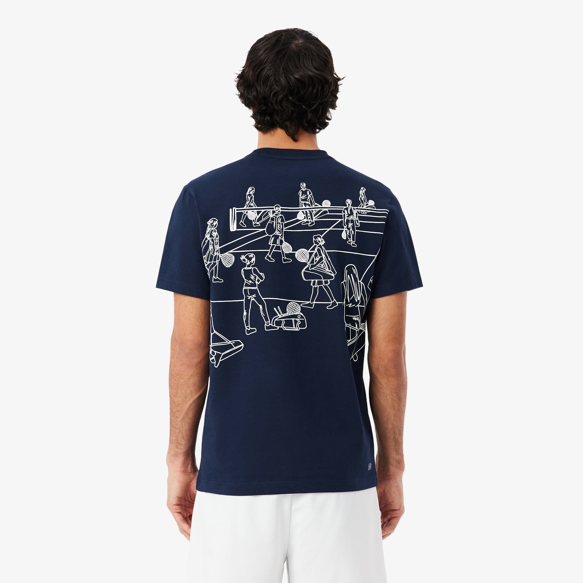 Áo Thun Tennis Lacoste Nam Ôm Dáng In Hình Công Nghệ Thoáng Khí