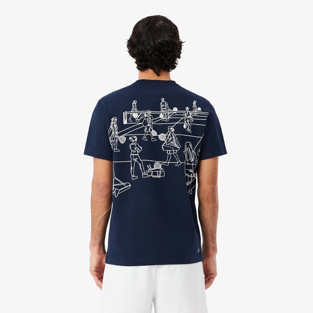 Áo Thun Tennis Lacoste Nam Ôm Dáng In Hình Công Nghệ Thoáng Khí