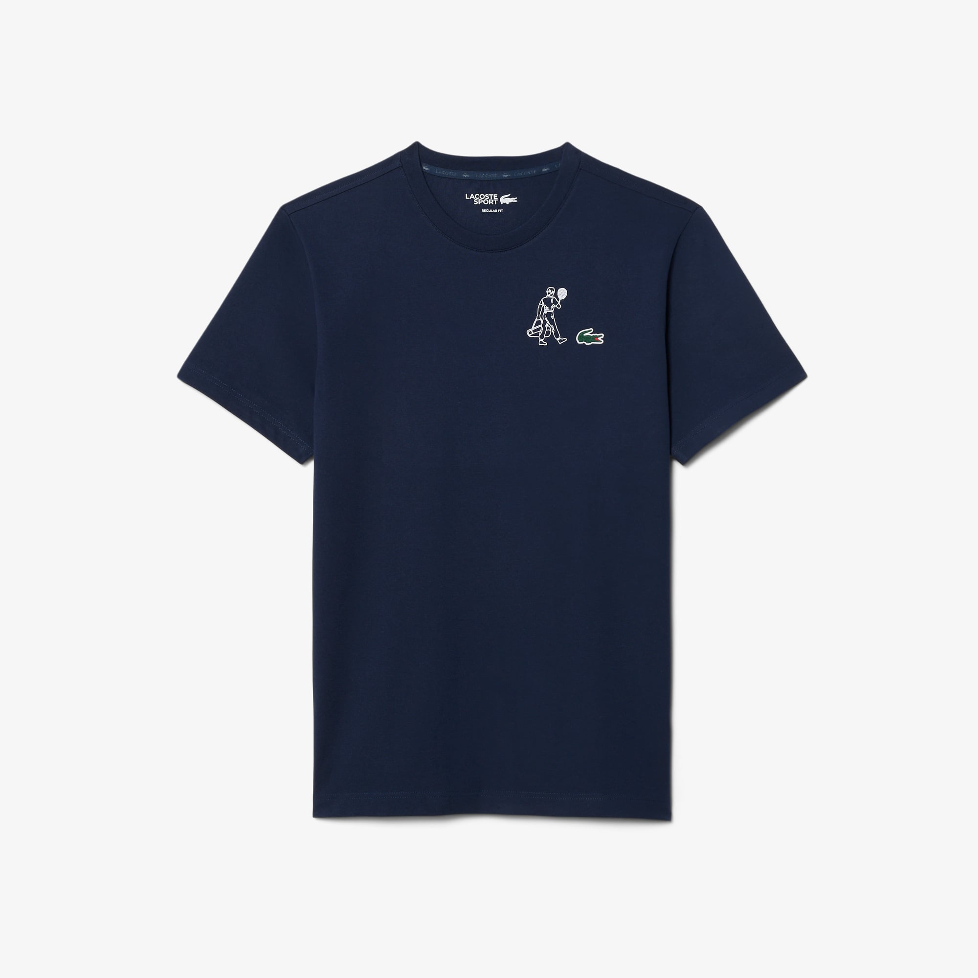 Áo Thun Tennis Lacoste Nam Ôm Dáng In Hình Công Nghệ Thoáng Khí