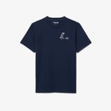 Áo Thun Tennis Lacoste Nam Ôm Dáng In Hình Công Nghệ Thoáng Khí