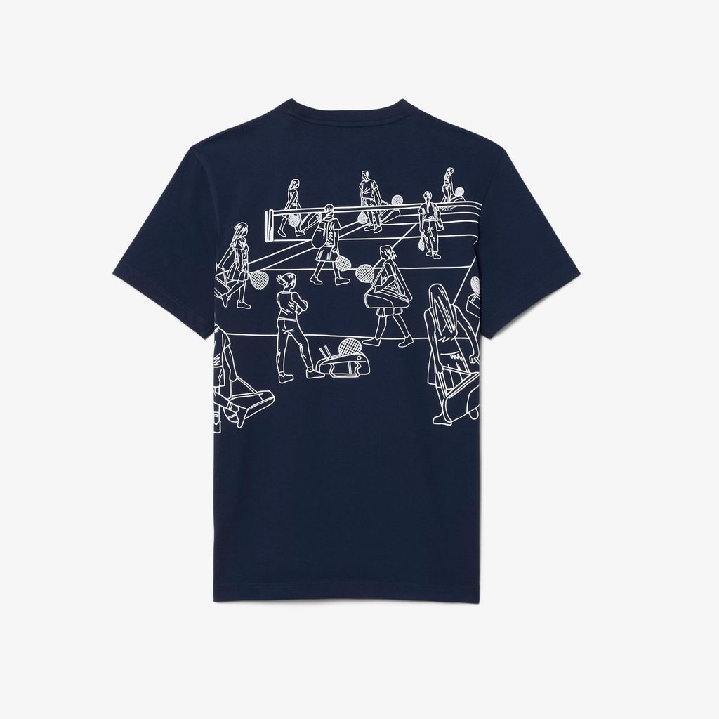 Áo Thun Tennis Lacoste Nam Ôm Dáng In Hình Công Nghệ Thoáng Khí