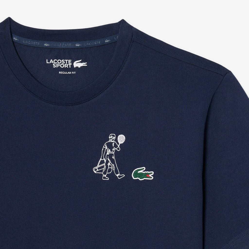 Áo Thun Tennis Lacoste Nam Ôm Dáng In Hình Công Nghệ Thoáng Khí