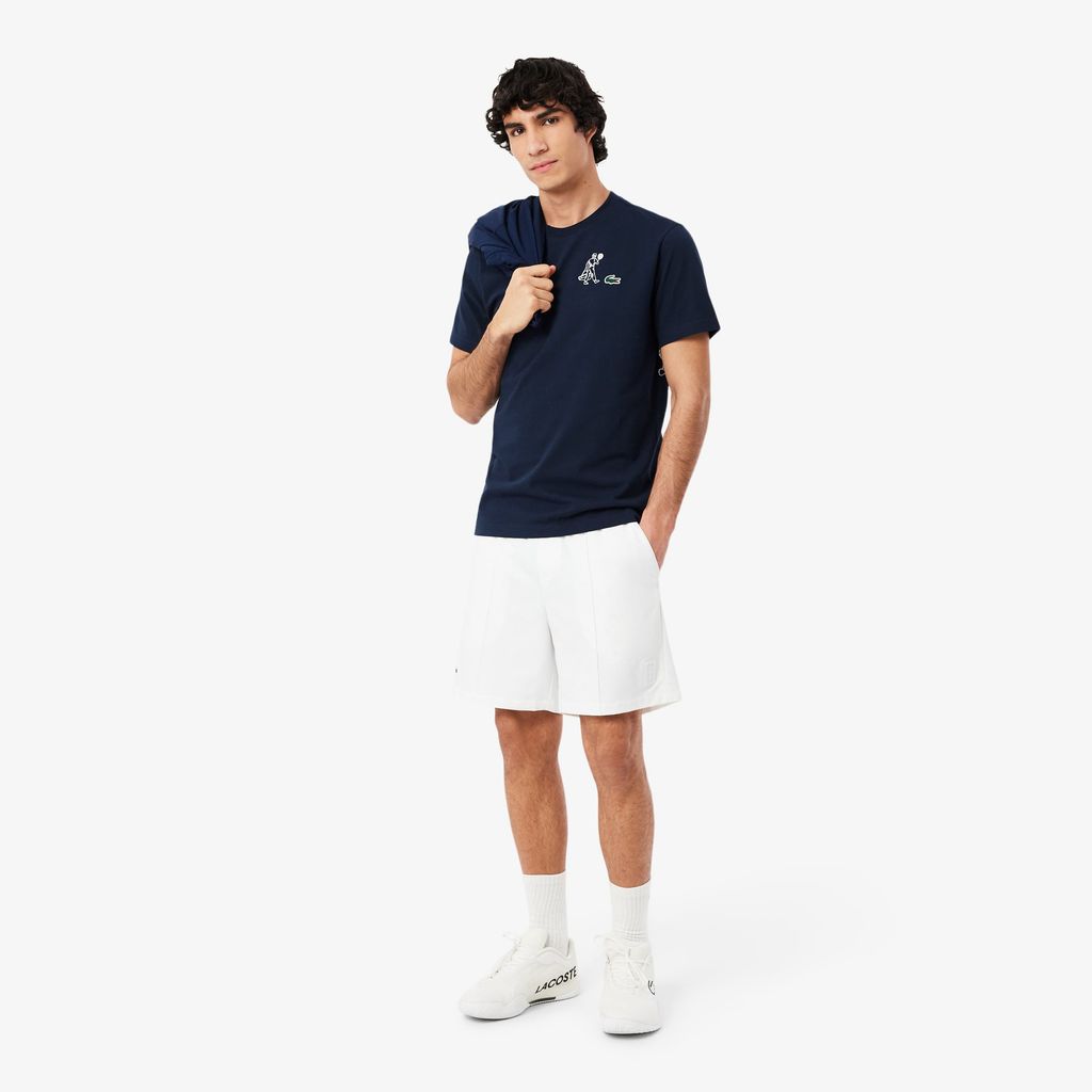 Áo Thun Tennis Lacoste Nam Ôm Dáng In Hình Công Nghệ Thoáng Khí