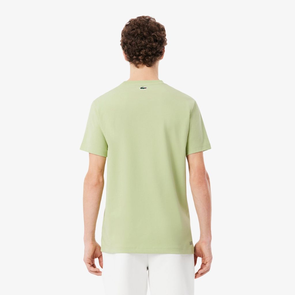Áo Thun Tennis Lacoste Nam Dáng Suông In Hình Công Nghệ Thoáng Khí