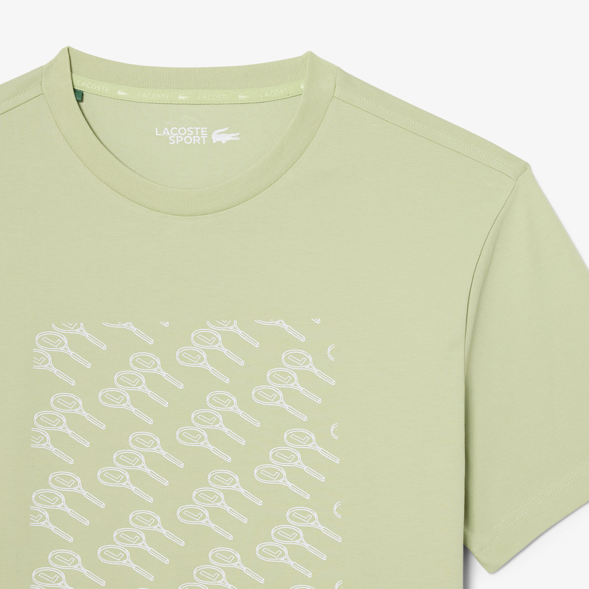 Áo Thun Tennis Lacoste Nam Dáng Suông In Hình Công Nghệ Thoáng Khí