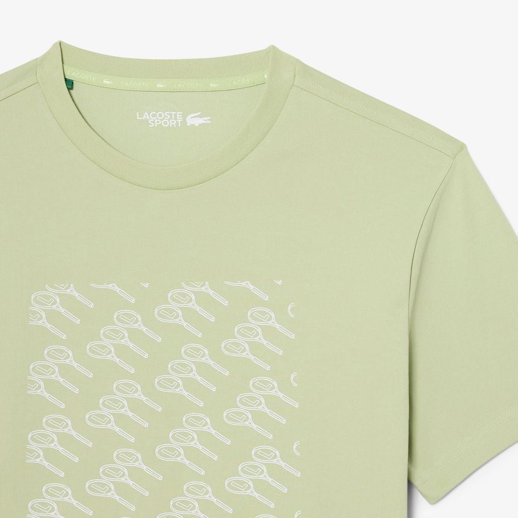 Áo Thun Tennis Lacoste Nam Dáng Suông In Hình Công Nghệ Thoáng Khí