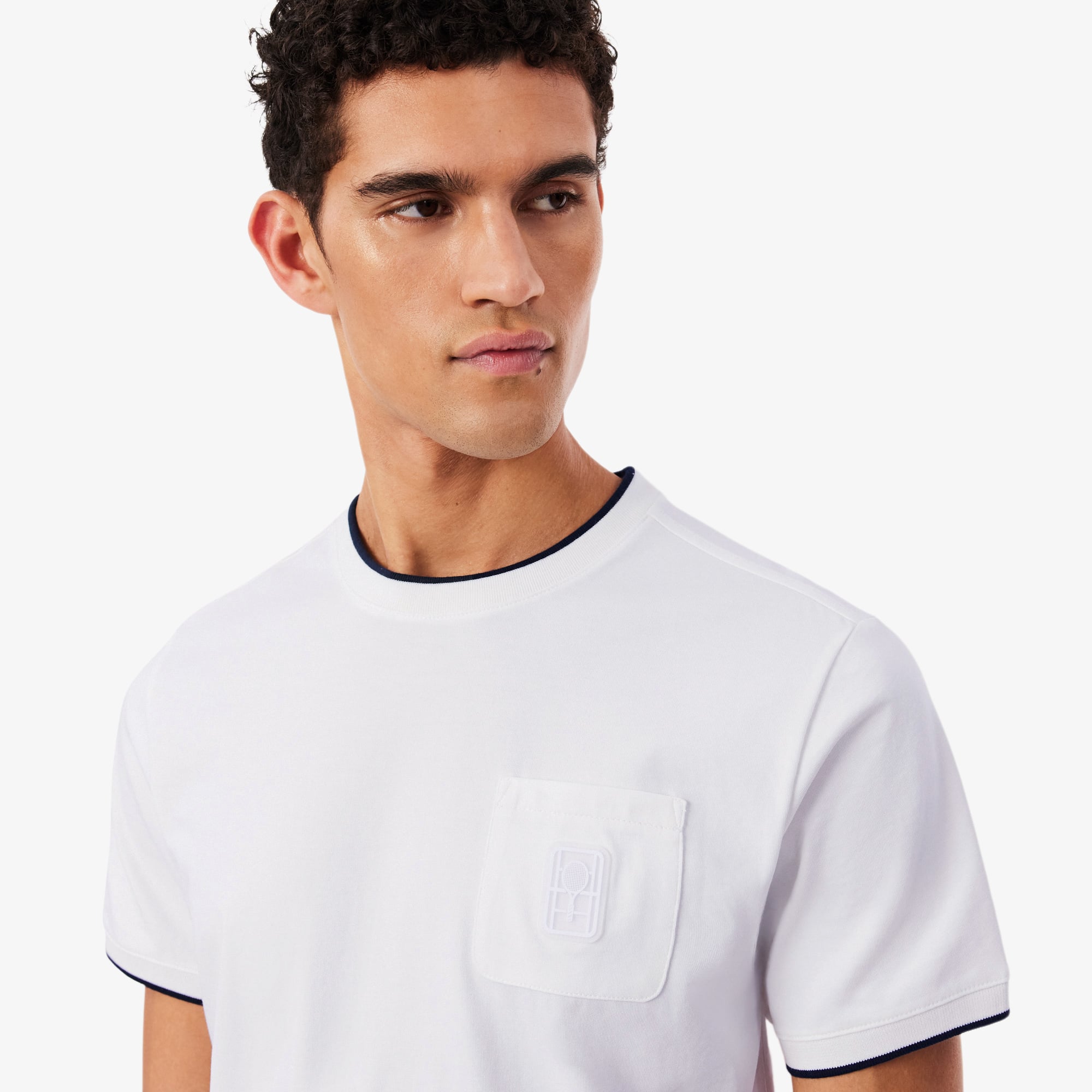 Áo Thun Tennis Lacoste Nam Heritage Dáng Suông Có Phù Hiệu Công Nghệ Thoáng Khí