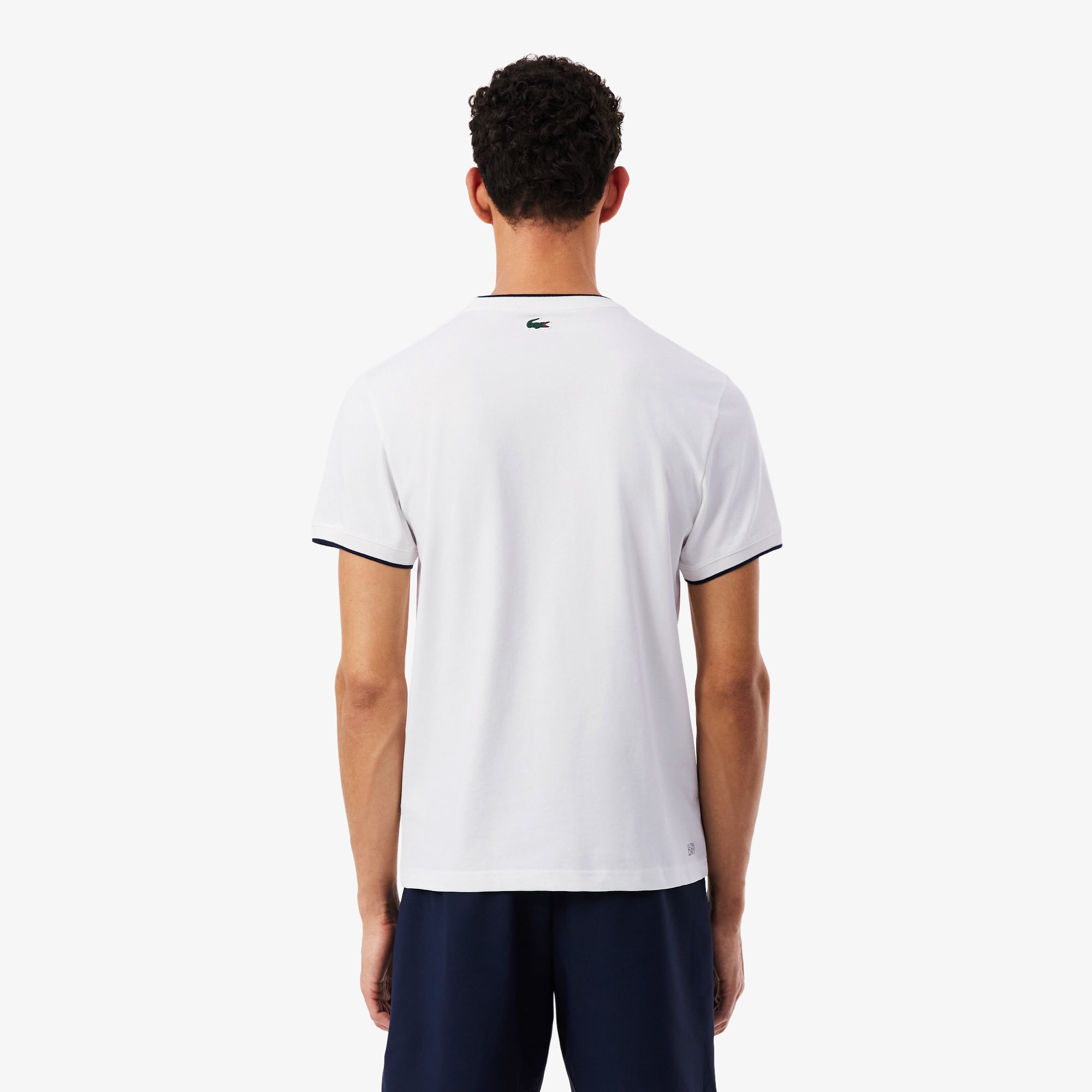 Áo Thun Tennis Lacoste Nam Heritage Dáng Suông Có Phù Hiệu Công Nghệ Thoáng Khí