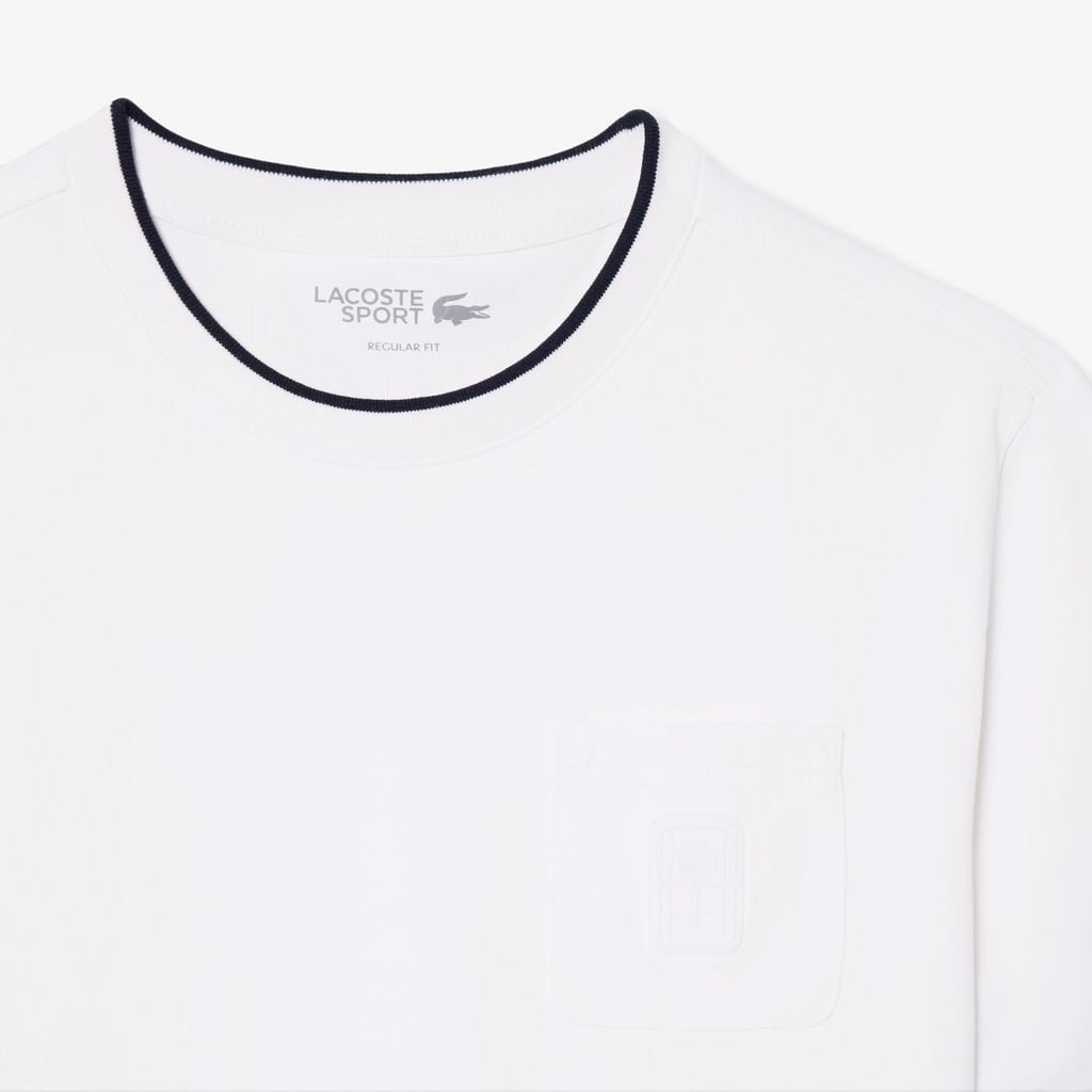 Áo Thun Tennis Lacoste Nam Heritage Dáng Suông Có Phù Hiệu Công Nghệ Thoáng Khí