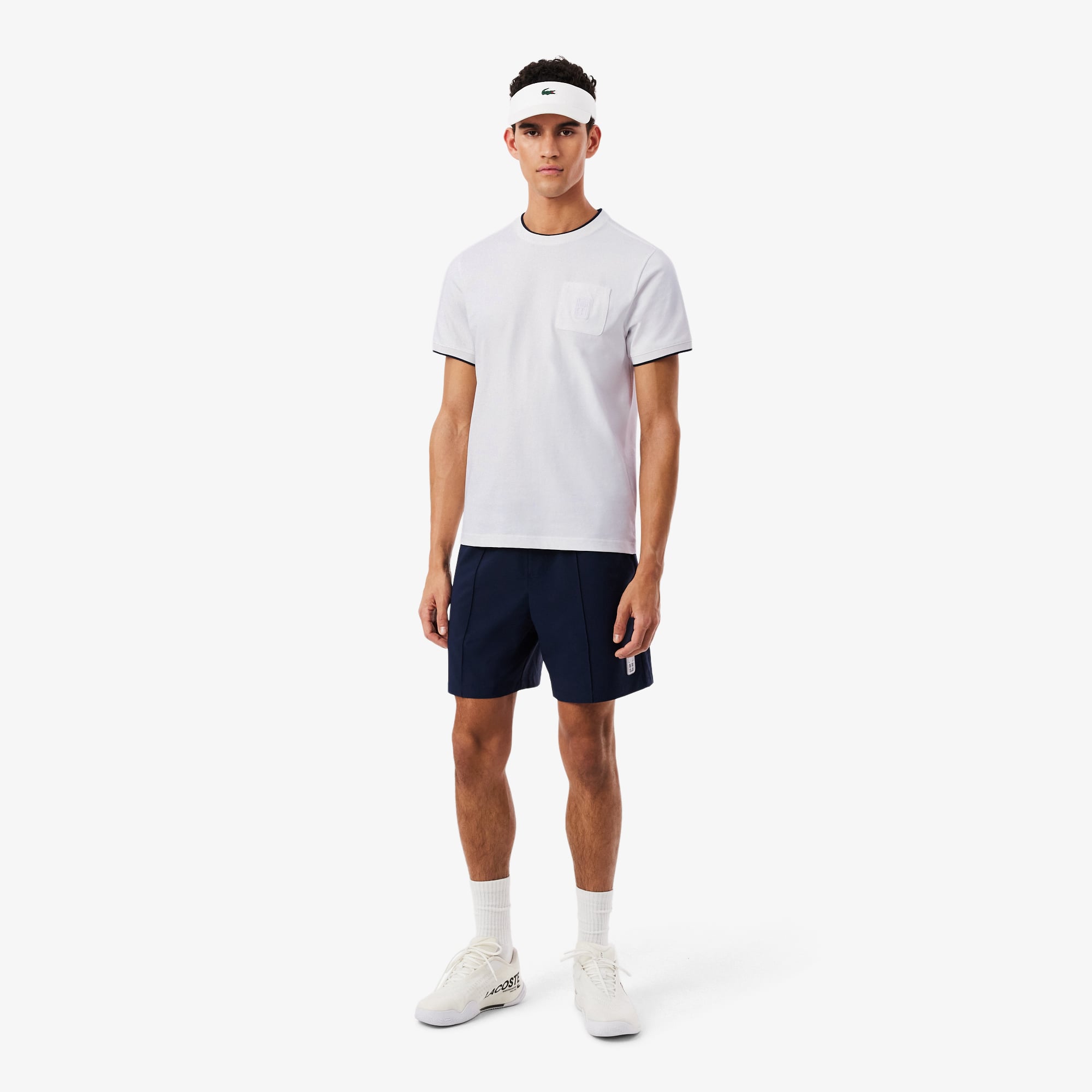 Áo Thun Tennis Lacoste Nam Heritage Dáng Suông Có Phù Hiệu Công Nghệ Thoáng Khí