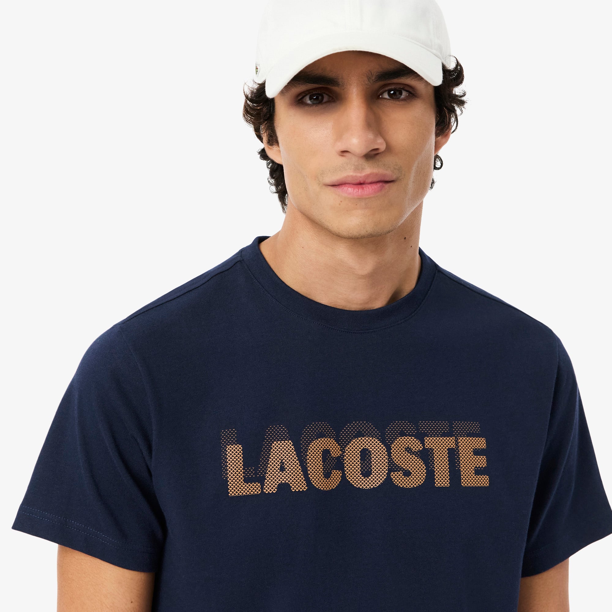 Áo Thun Thể Thao Lacoste Nam Dáng Suông In Hình Công Nghệ Thoáng Khí