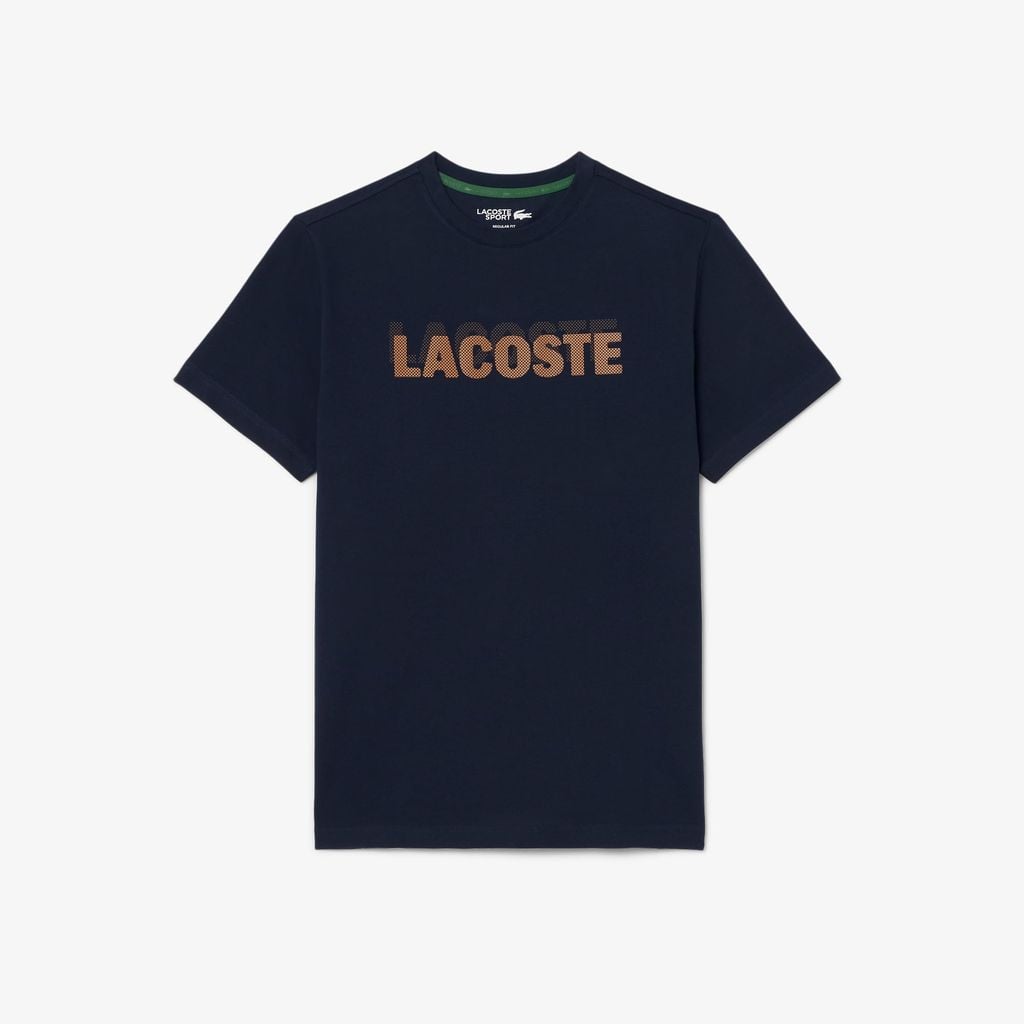 Áo Thun Thể Thao Lacoste Nam Dáng Suông In Hình Công Nghệ Thoáng Khí