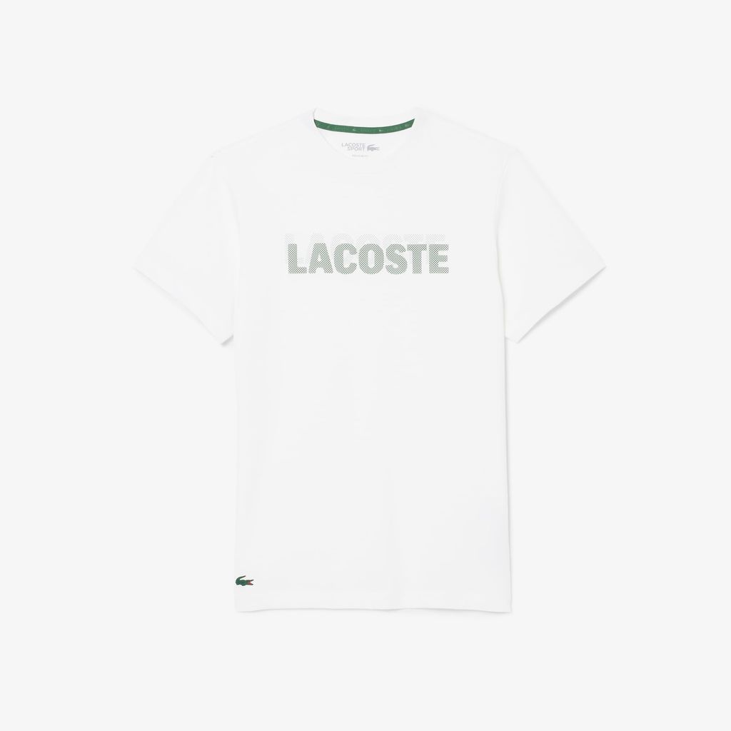 Áo Thun Thể Thao Lacoste Nam Dáng Suông In Hình Công Nghệ Thoáng Khí