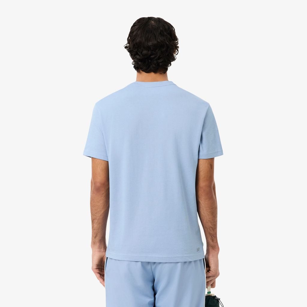 Áo Thun Thể Thao Lacoste Nam Dáng Suông In Hình Công Nghệ Thoáng Khí