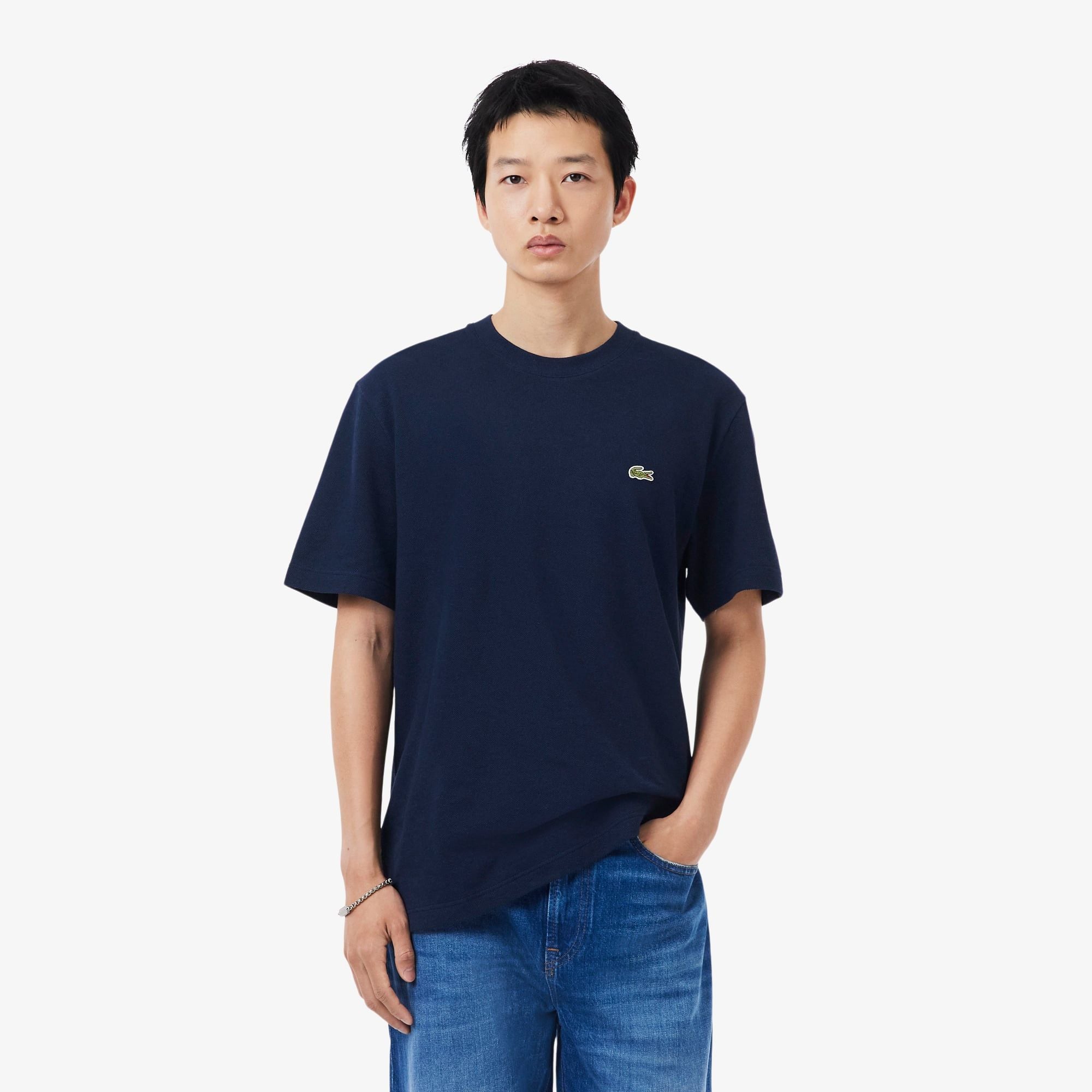 Áo Thun Lacoste Nam Chất Liệu Cotton Linen Piqué