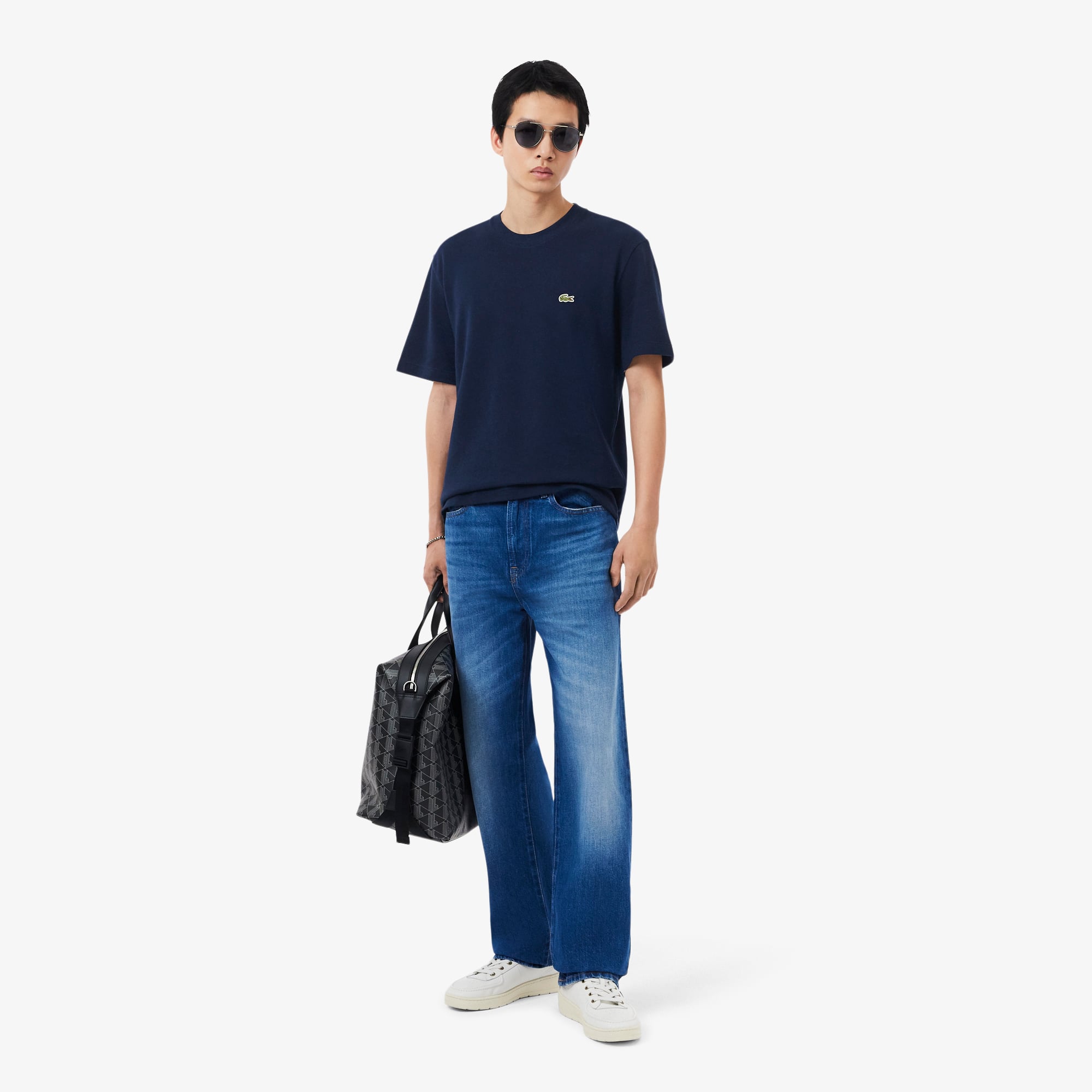 Áo Thun Lacoste Nam Chất Liệu Cotton Linen Piqué