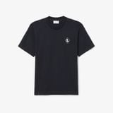 Áo Thun Lacoste Nam Dáng Suông Điểm Nhấn Phù Hiệu Sản Xuất Tại Pháp